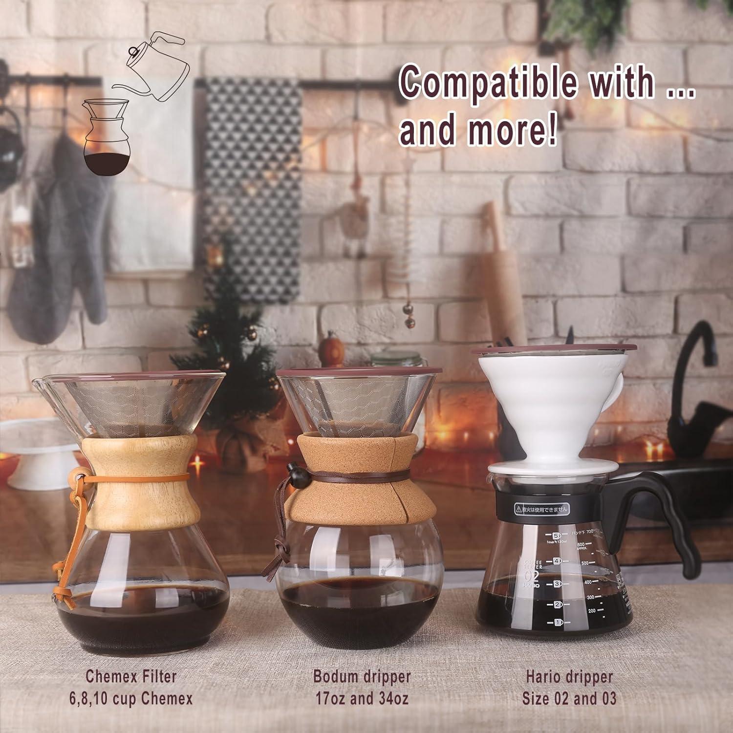 Filtro de café reutilizable MISETTO para Chemex y Hario V60