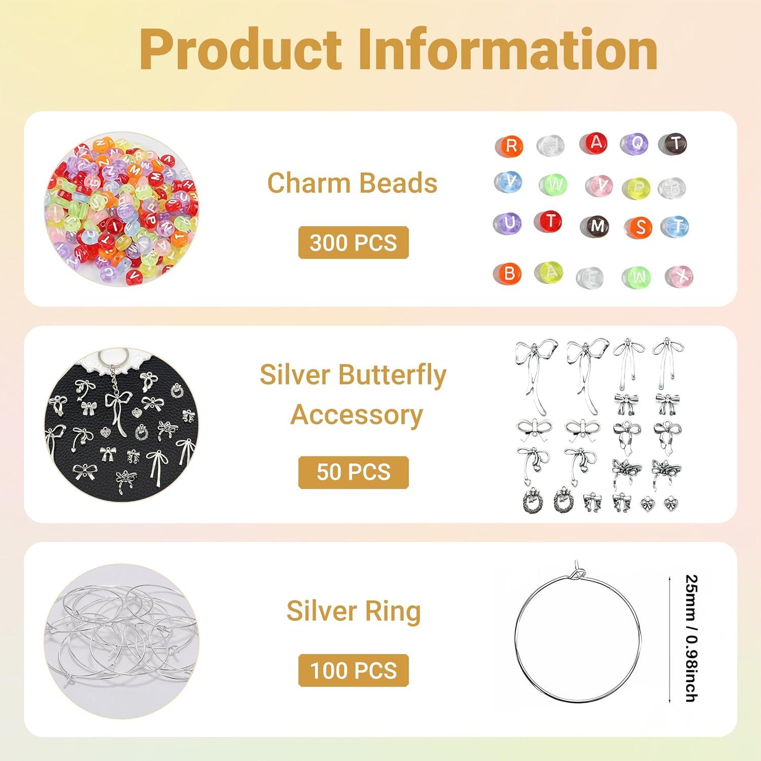 Kit de Charms para Copas de Vino DIY - 50 Piezas con Letras Coloridas