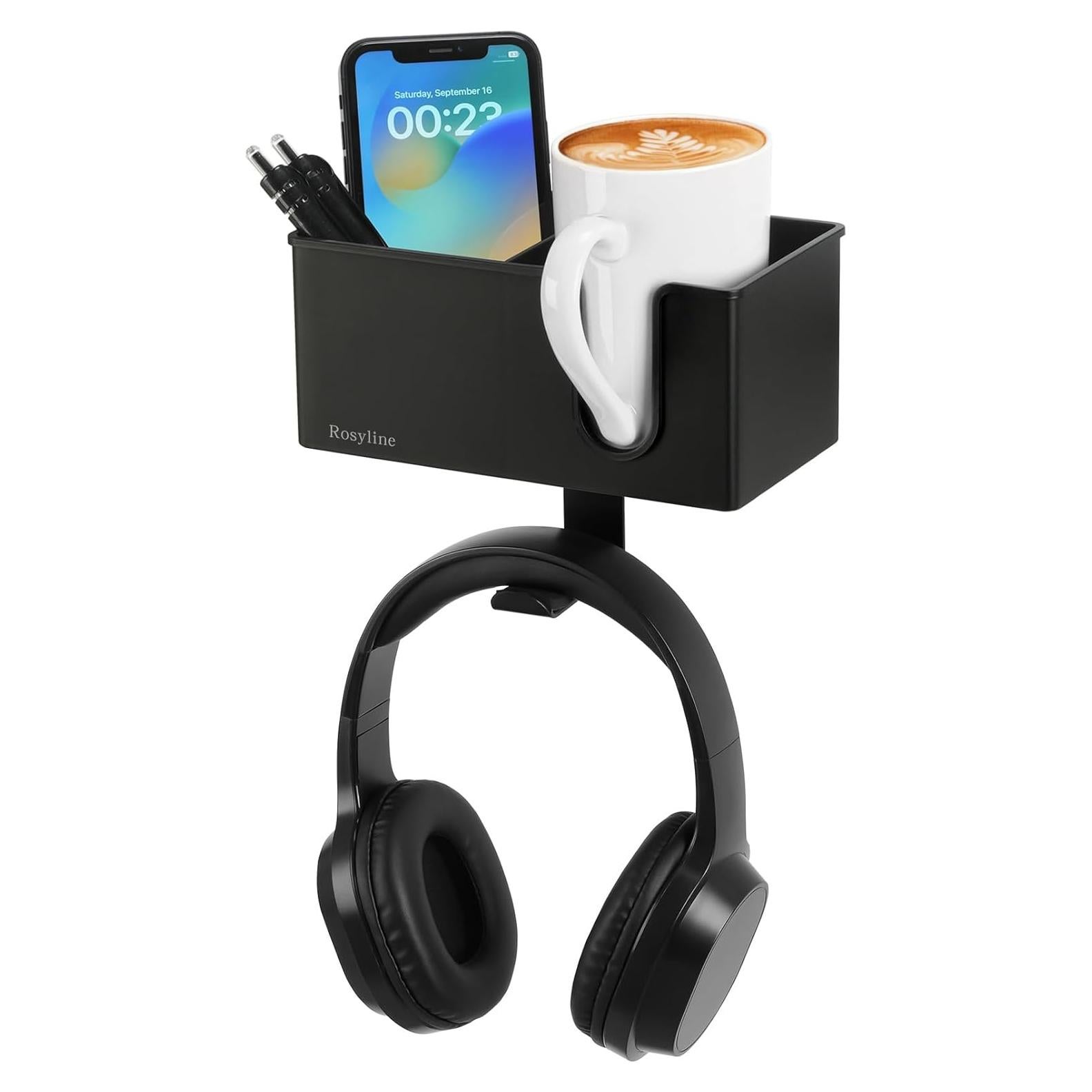 Organizador de Escritorio Clip-on 3-en-1 Rosline Negro