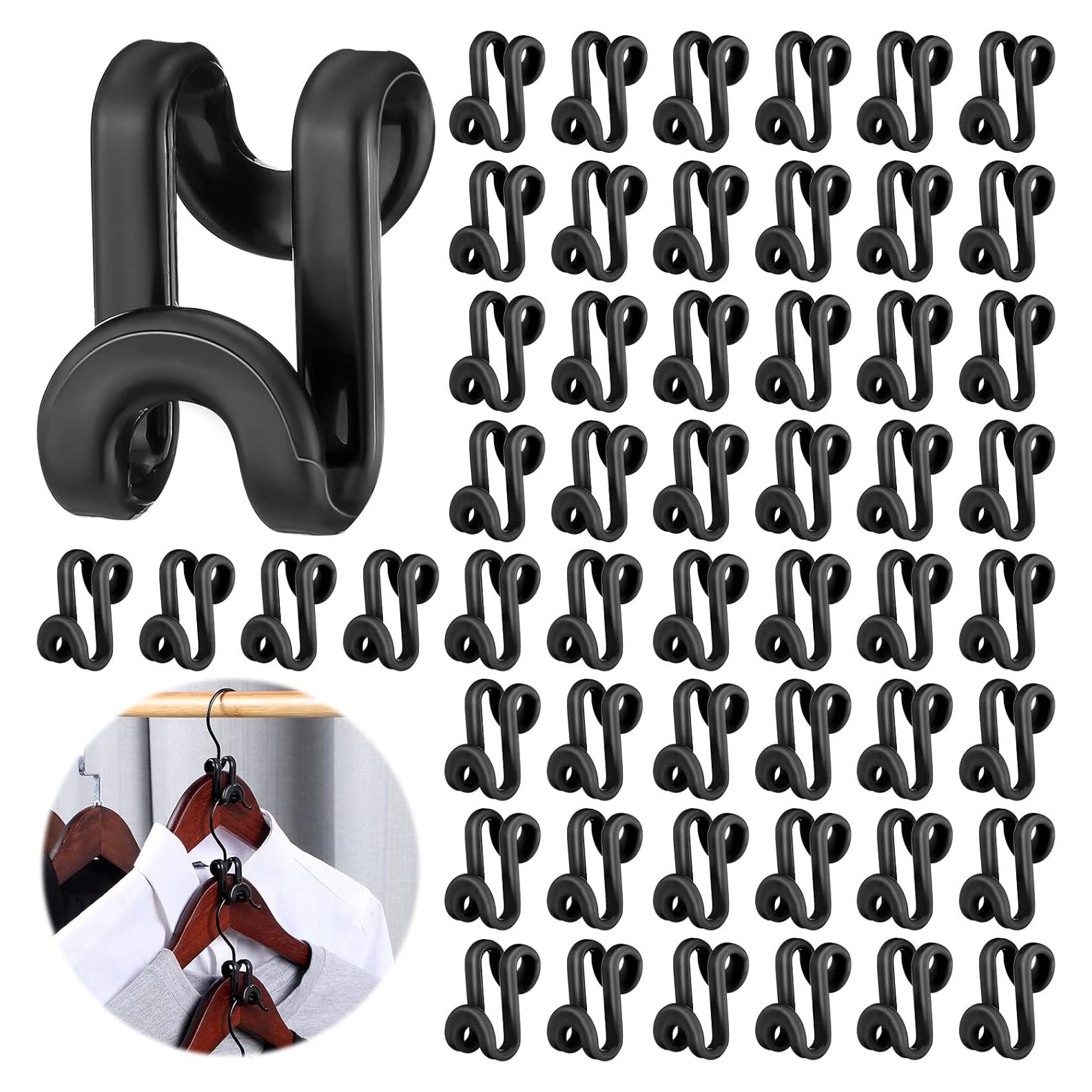 Ganchos Conectores para Perchas Unittype 150 Pcs Negro