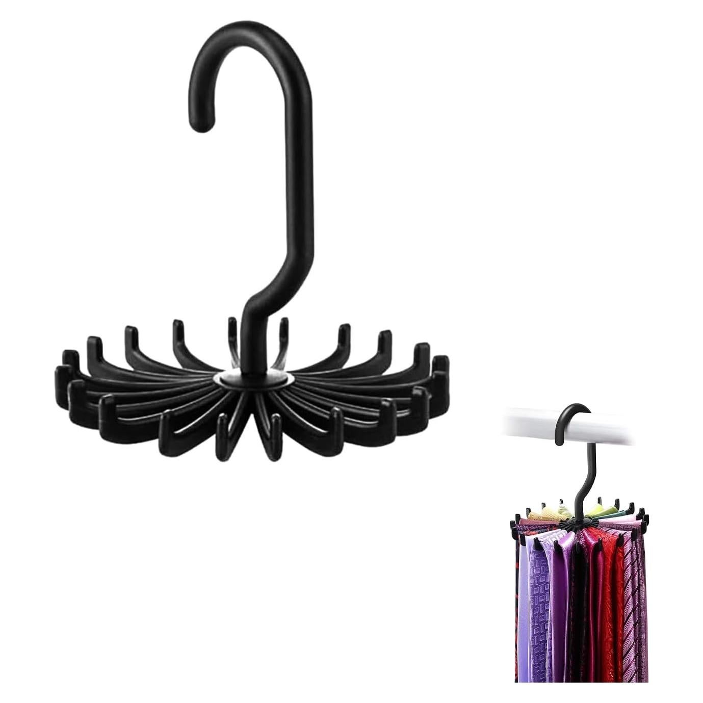 Perchero de Corbatas Circular YAFIYGI Negro Organizador 360°