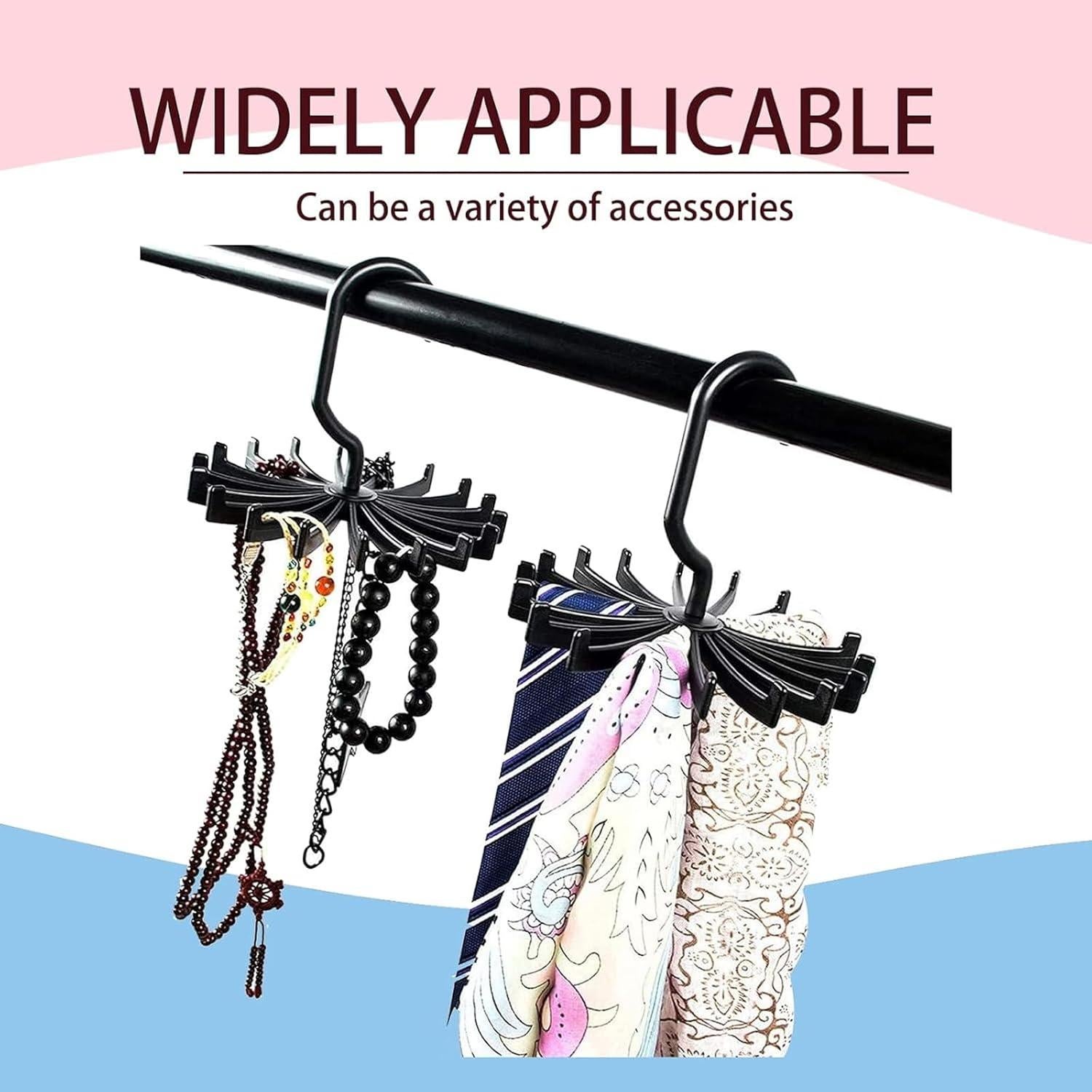 Perchero de Corbatas Circular YAFIYGI Negro Organizador 360°