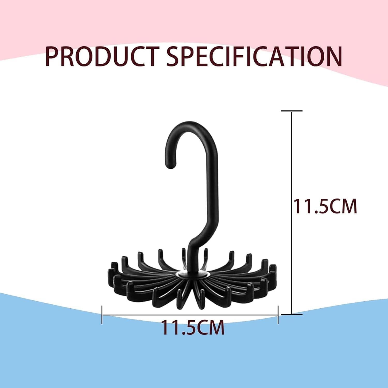 Perchero de Corbatas Circular YAFIYGI Negro Organizador 360°