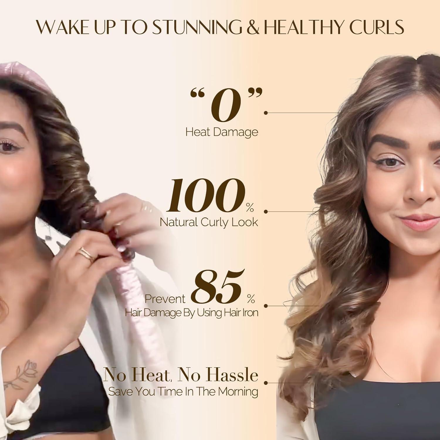 Rizador de Cabello Sin Calor Yanibest Negro con Scrunchies