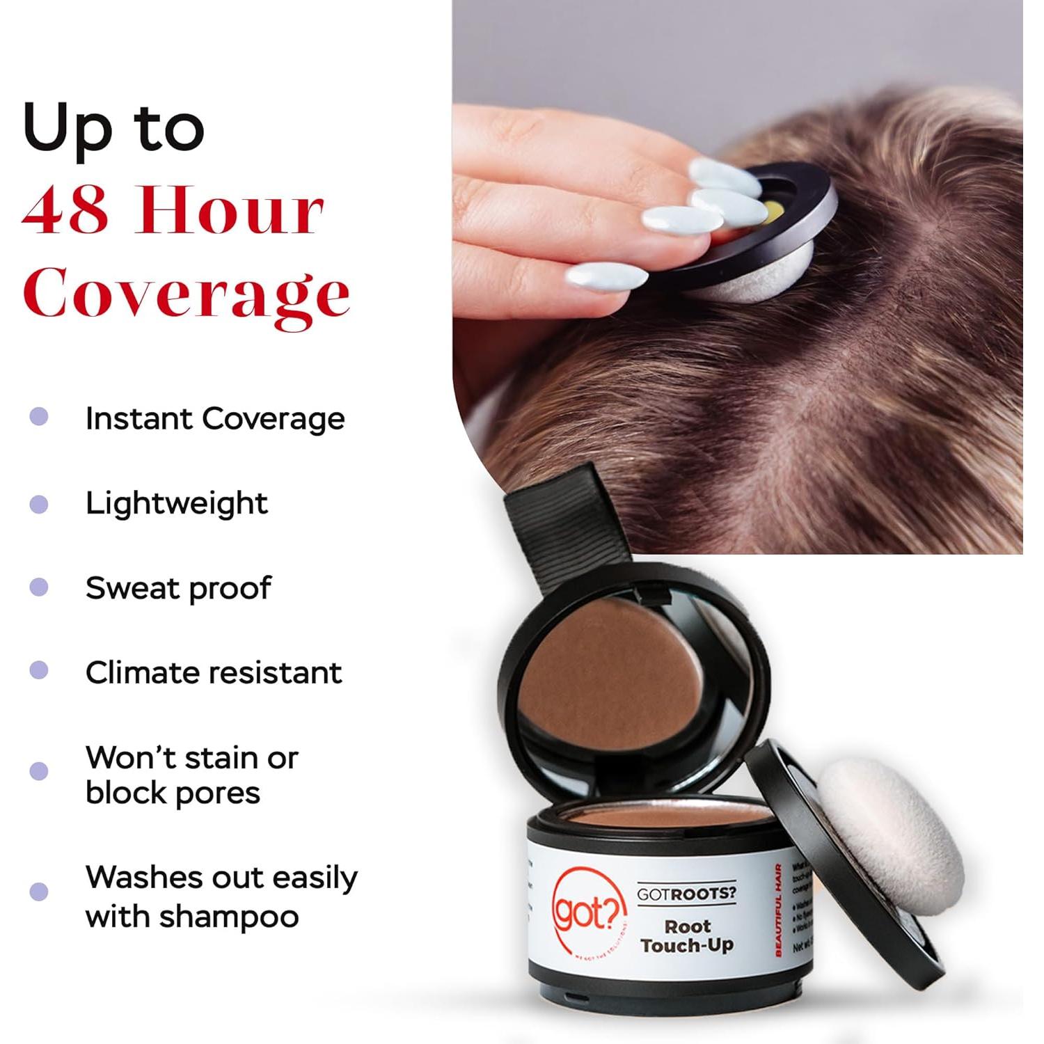 Polvo Retoque Raíces Got? Castaño 0.14 OZ - Cobertura Canas