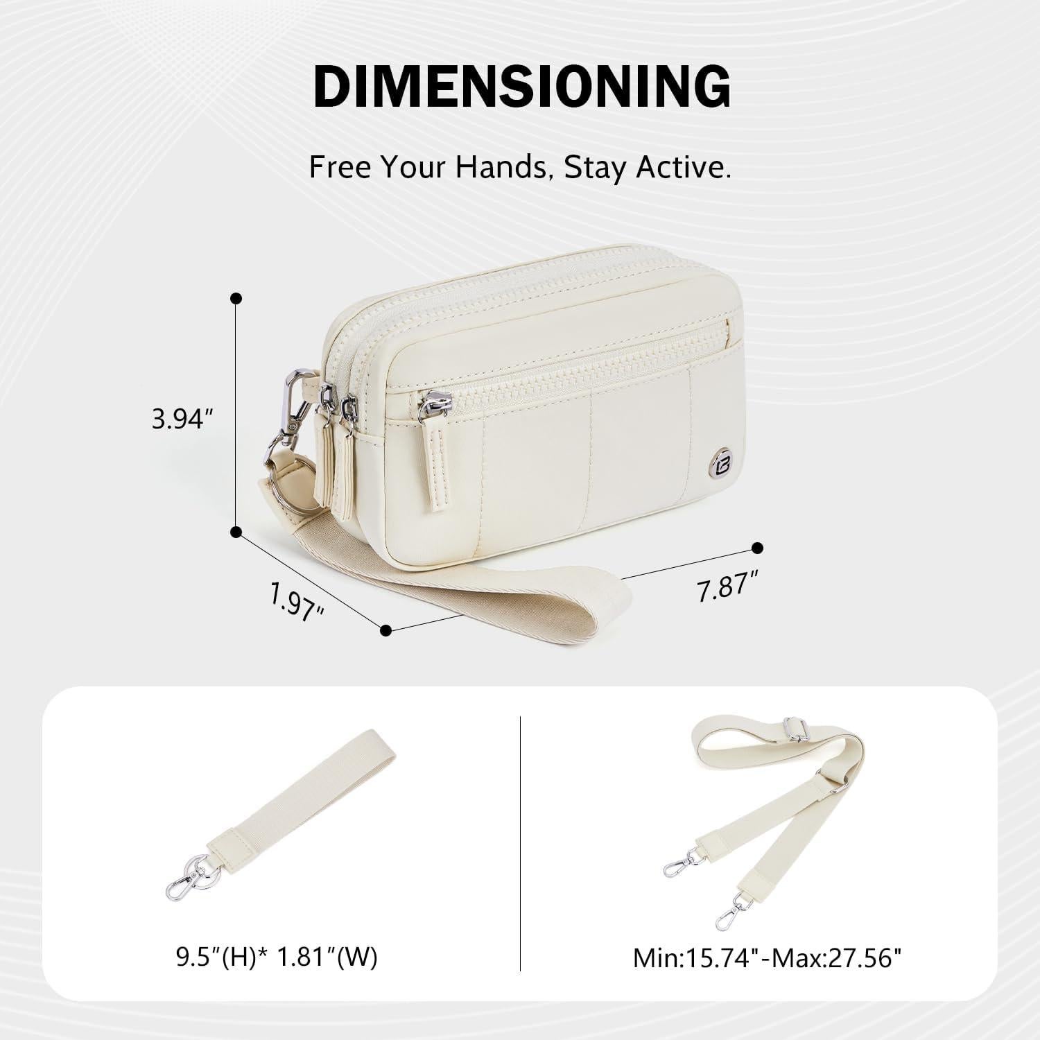 Bolso Cruzado Pequeño POIUGOYA de Nylon con Monedero RFID