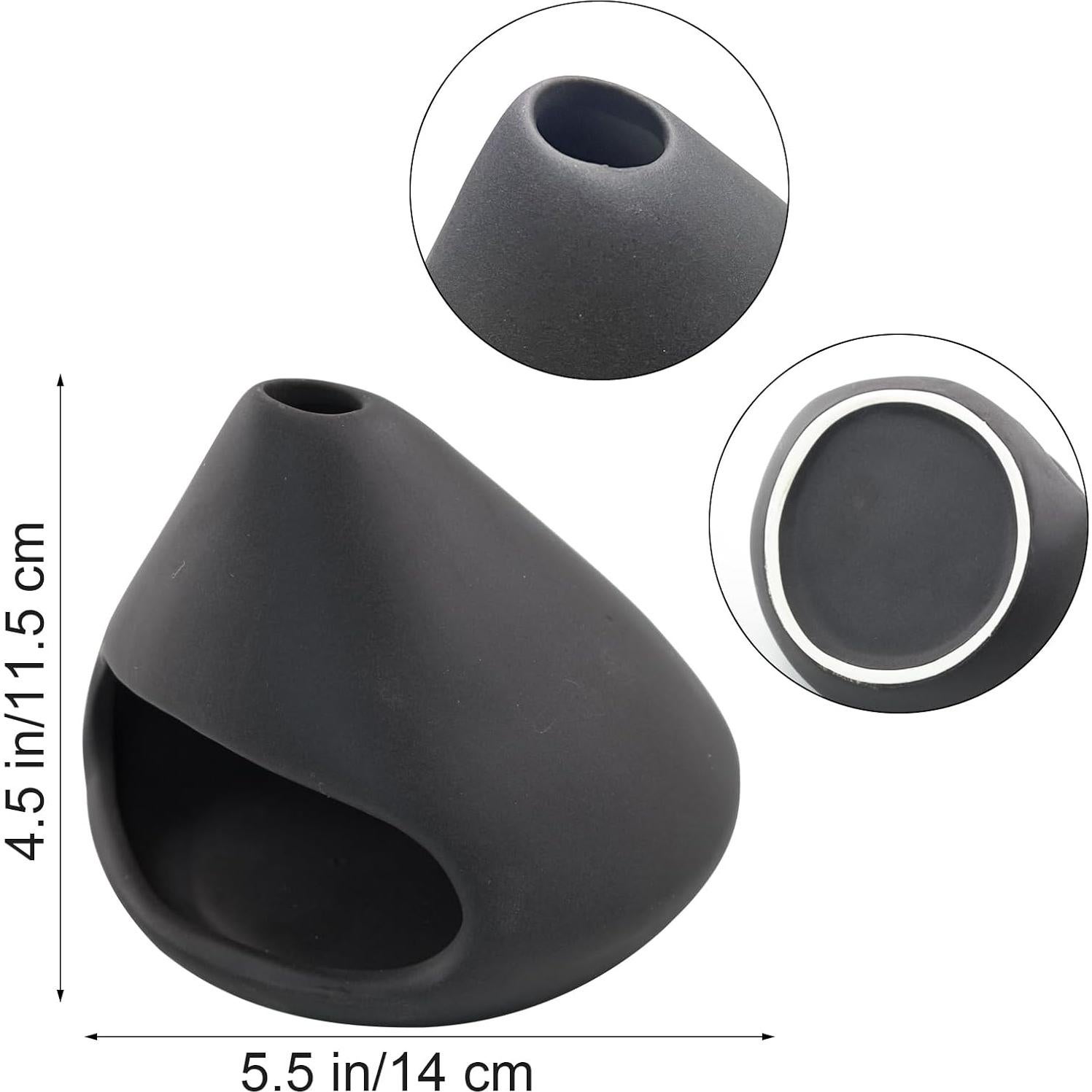 Soporte de Incienso Cerámica MrMrKura 3 en 1 Negro