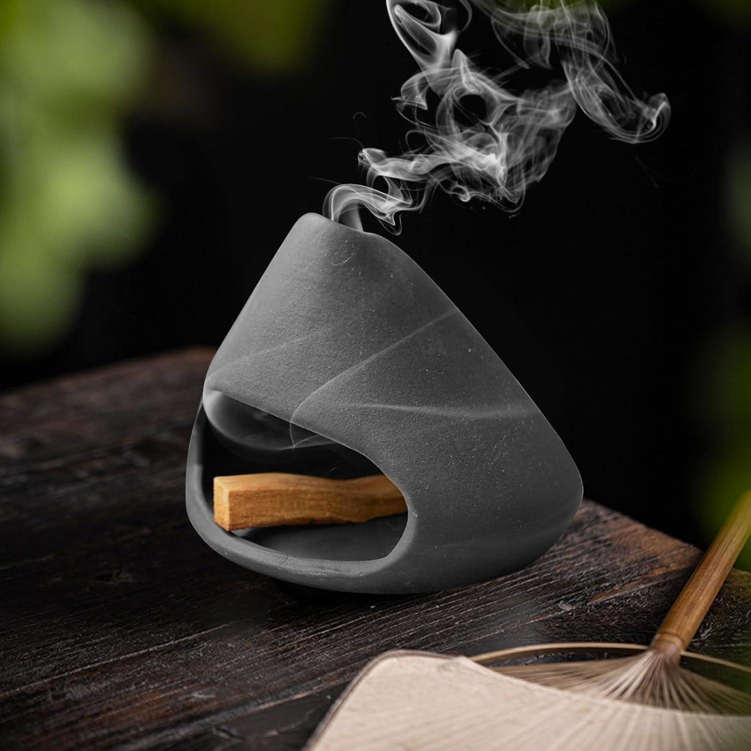Soporte de Incienso Cerámica MrMrKura 3 en 1 Negro