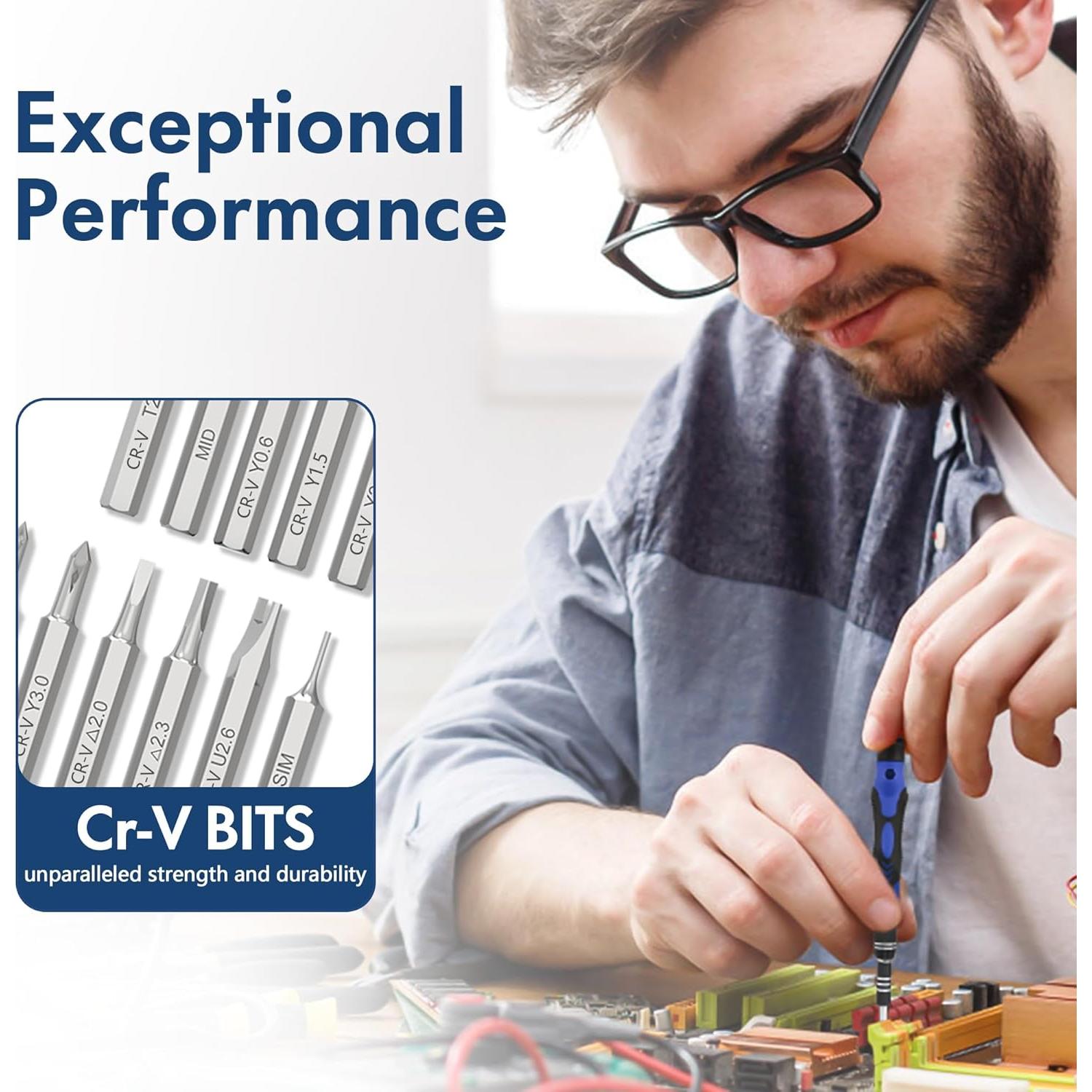 Kit de Destornilladores de Precisión XOOL 62 en 1 con Extensión