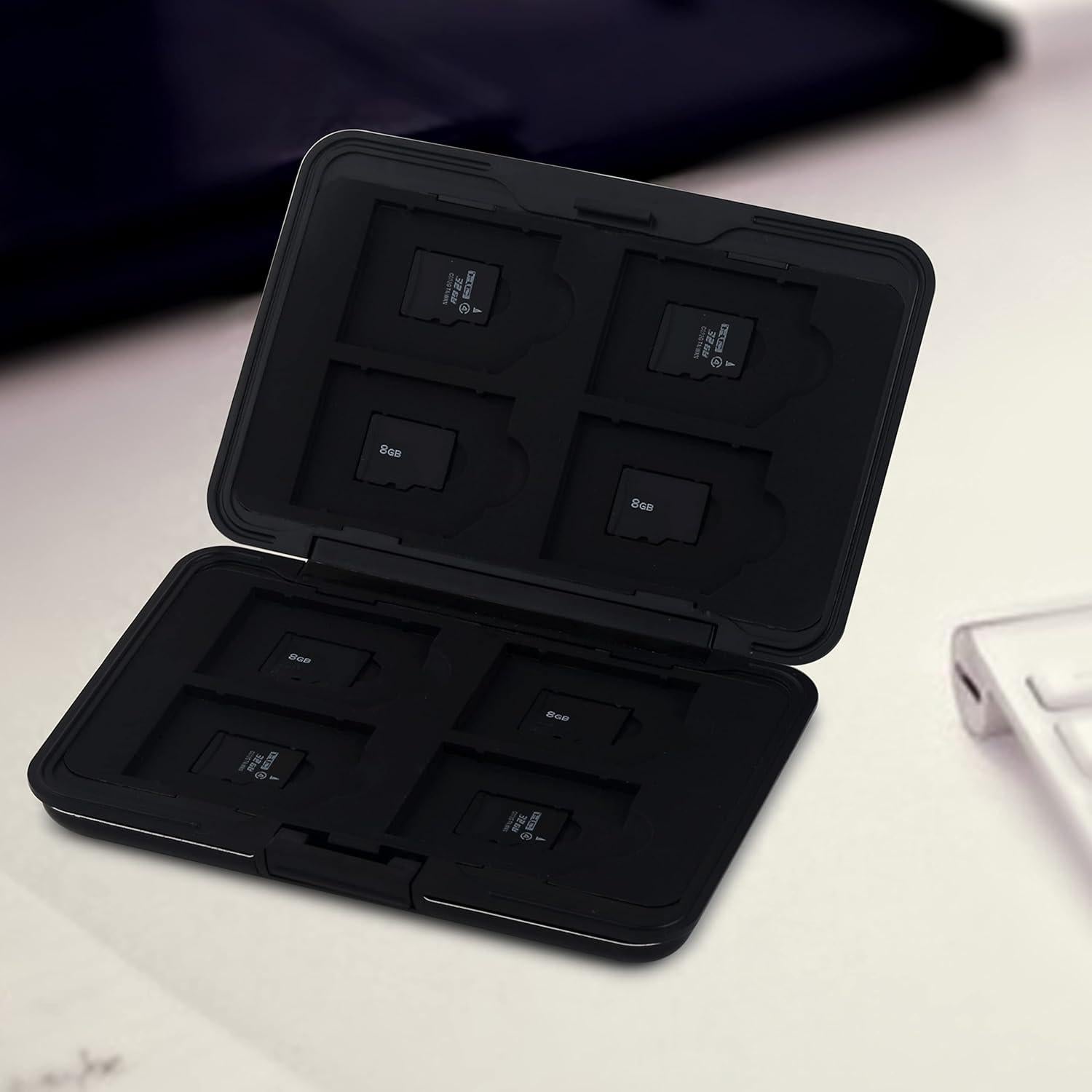 Caja de Aluminio Honsky para Tarjetas SD y Micro SD, Negra