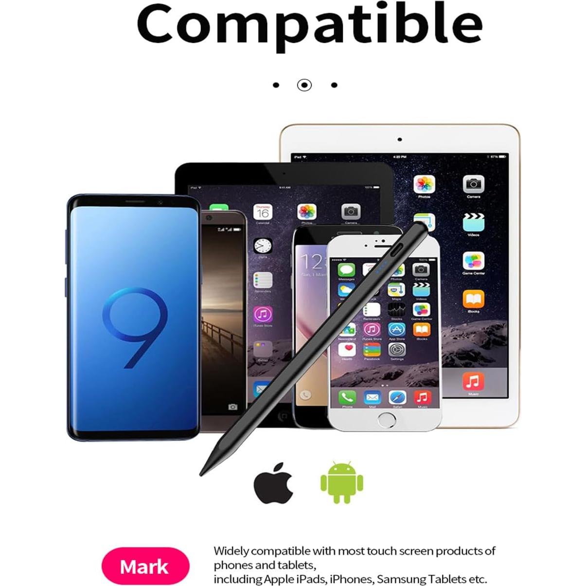 Lápiz Estilográfico Albomao Negro para Pantallas Táctiles