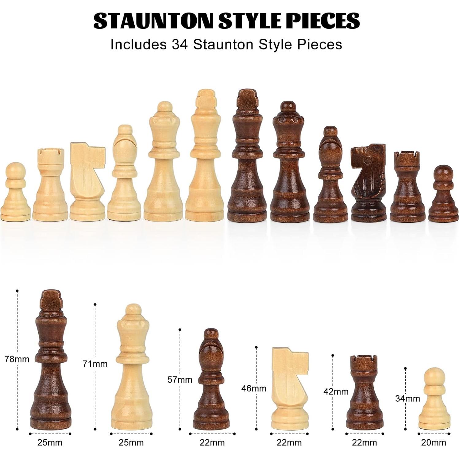 Tablero de Ajedrez Plegable LEAP 39x39 cm Madera Ébano