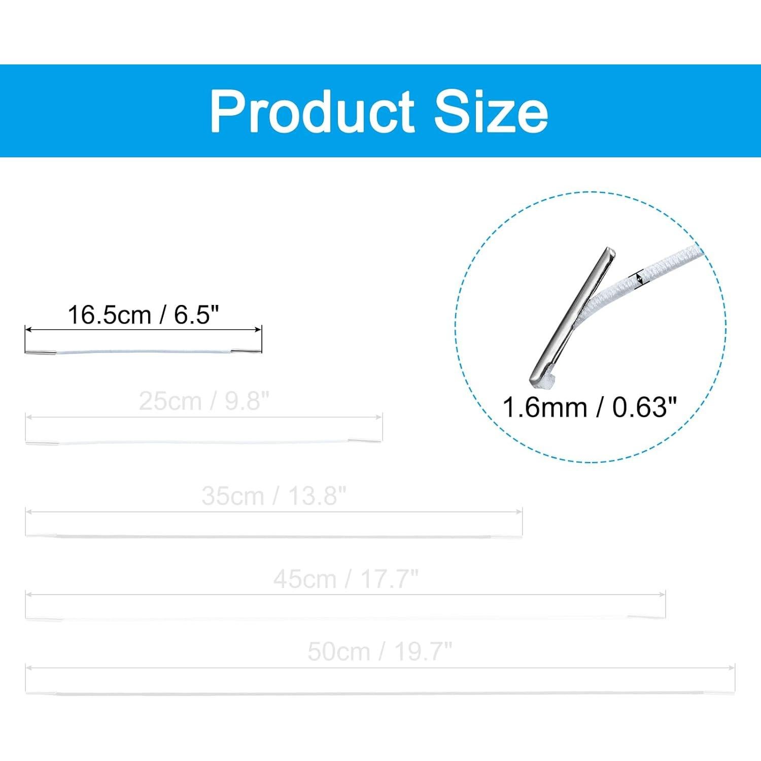 Cuerda Elástica PATIKIL 16.5cm 50 Pcs con Barbas para Manualidades