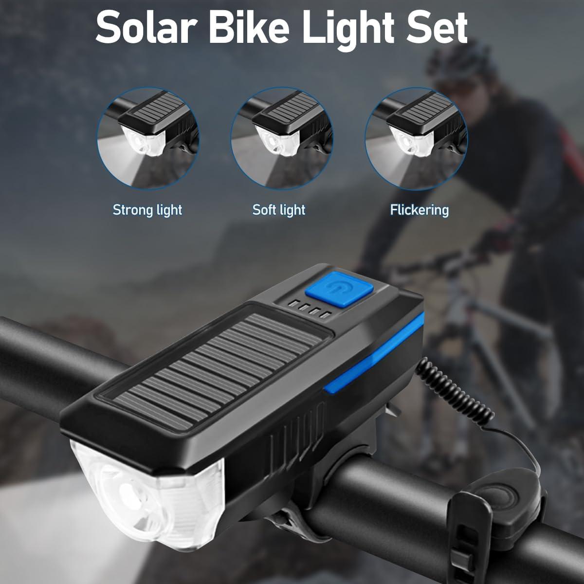 Luces LED para Bicicleta LEDHOLYT, Faro y Luz Trasera Impermeable