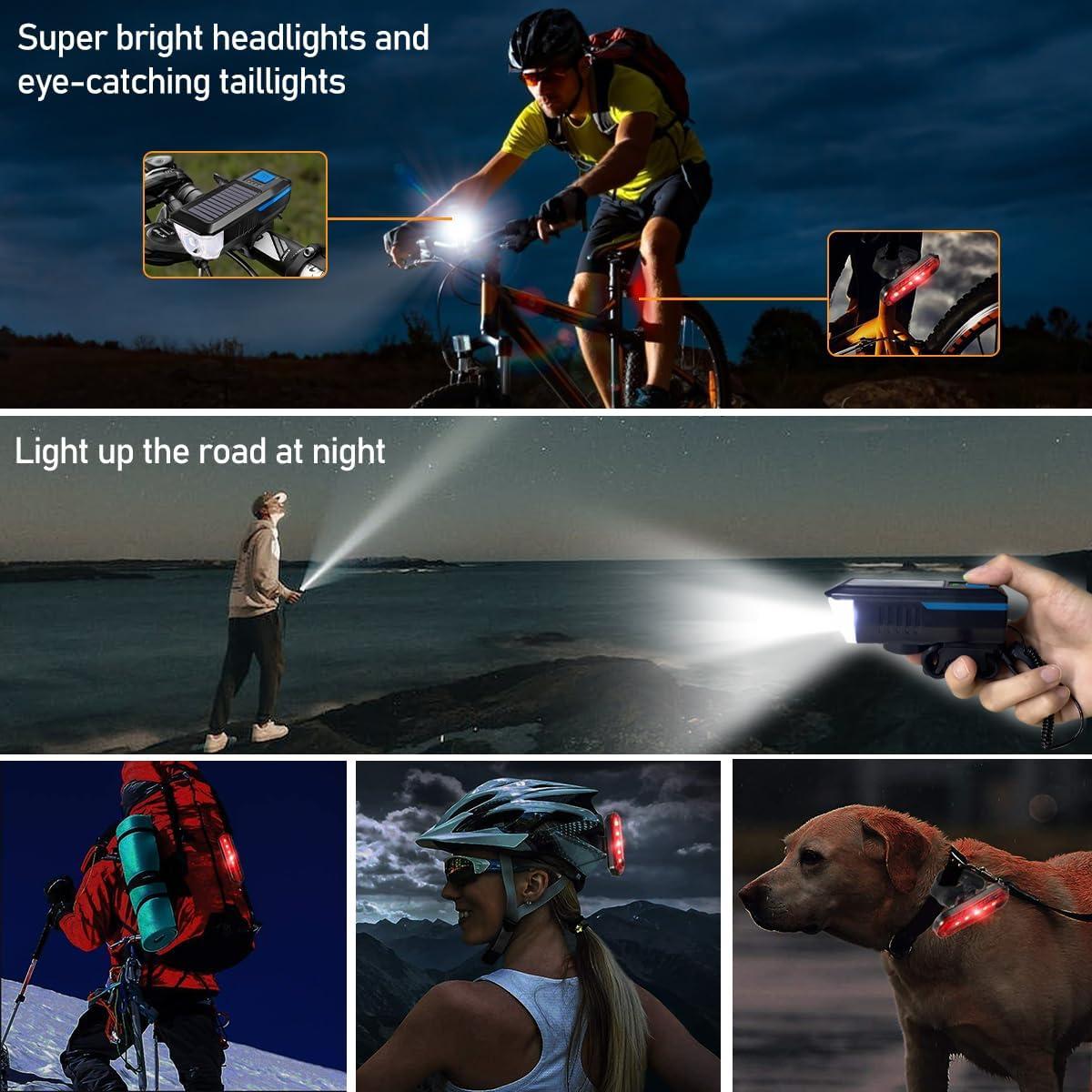 Luces LED para Bicicleta LEDHOLYT, Faro y Luz Trasera Impermeable