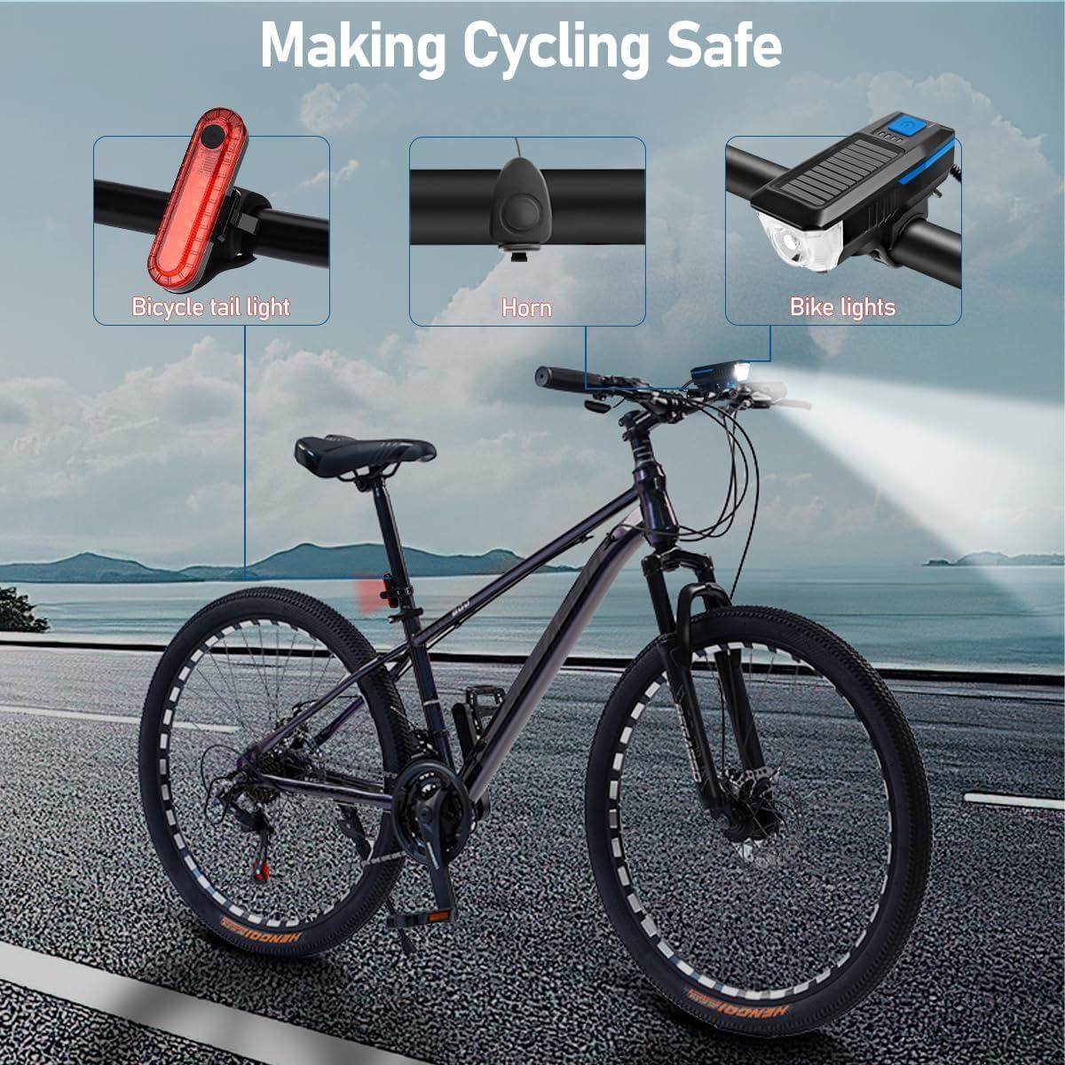 Luces LED para Bicicleta LEDHOLYT, Faro y Luz Trasera Impermeable