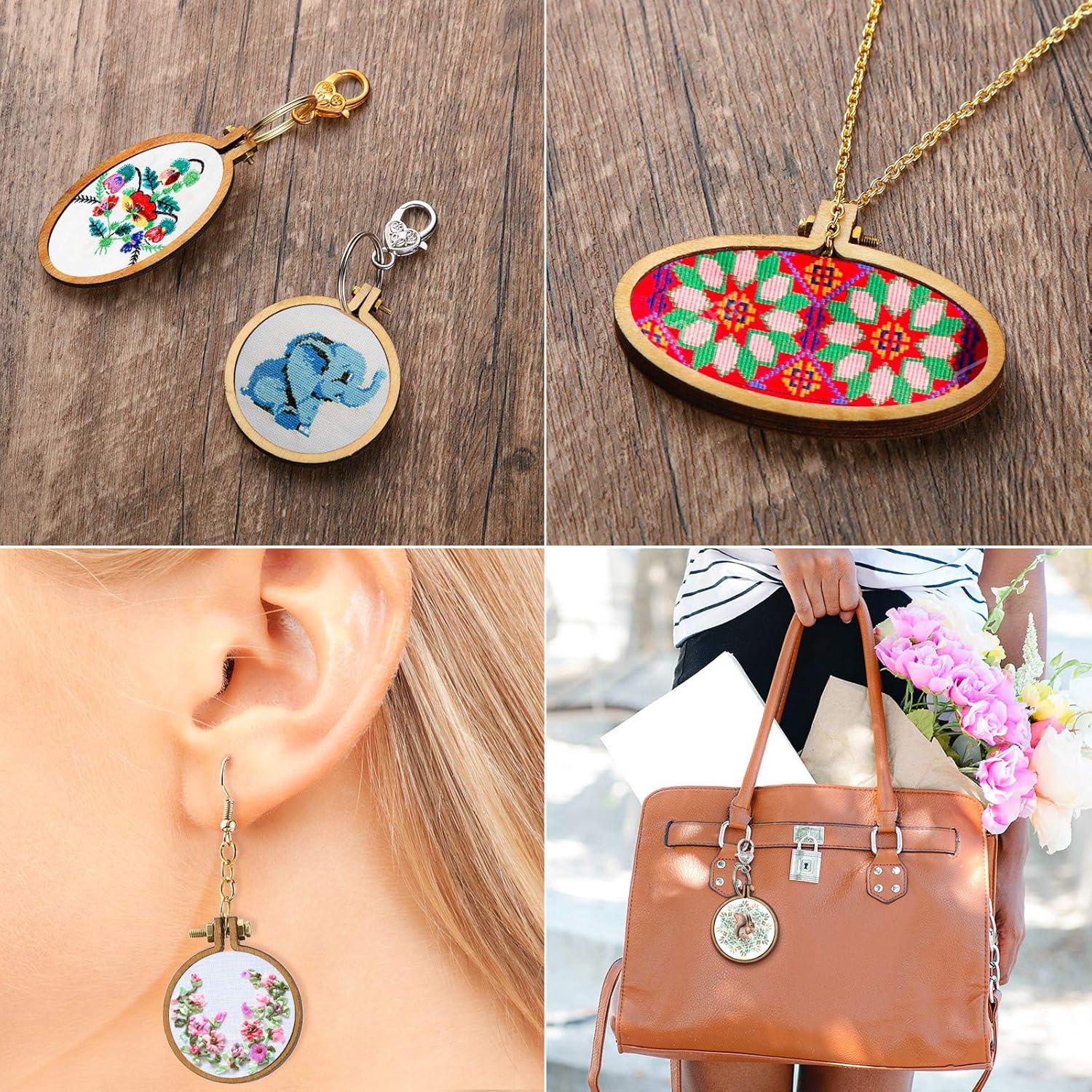 Mini Aros de Bordado de Madera Syhood - 8 Juegos Variados