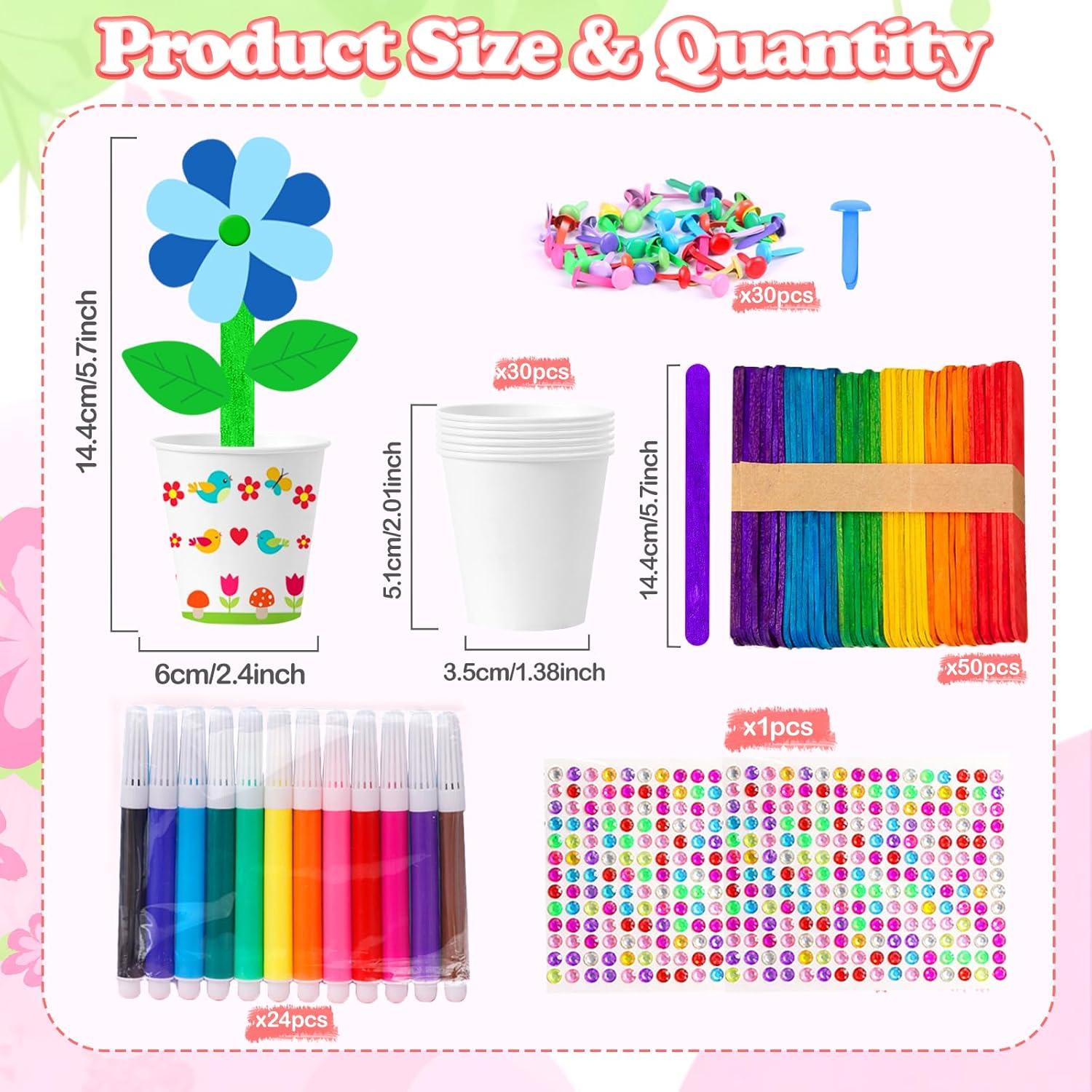 Kit de Manualidades de Flores Cinrobiye 30 Piezas DIY