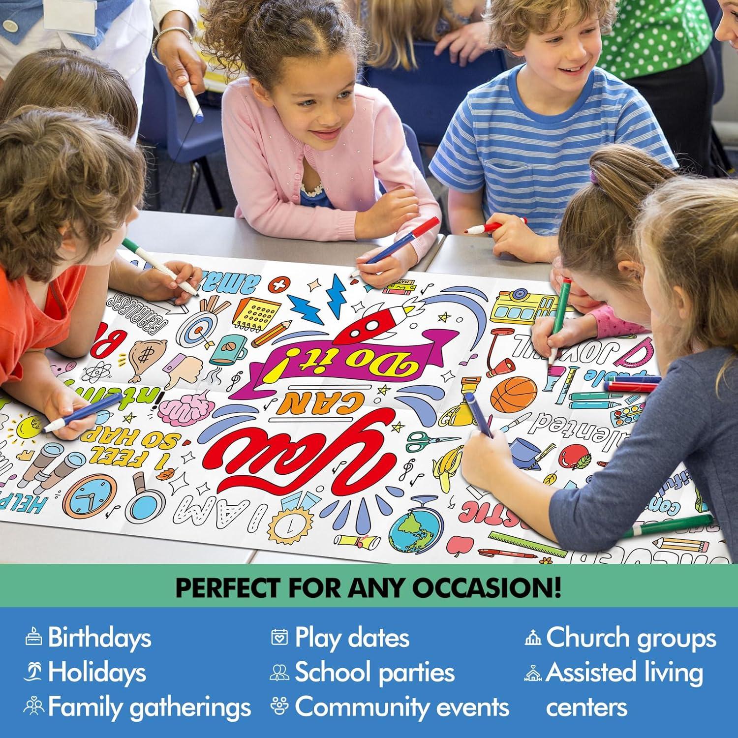 Mantel para Colorear Motivacional JellyPanda 180x60 cm