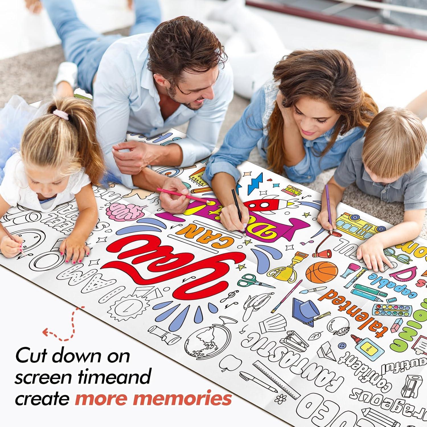 Mantel para Colorear Motivacional JellyPanda 180x60 cm