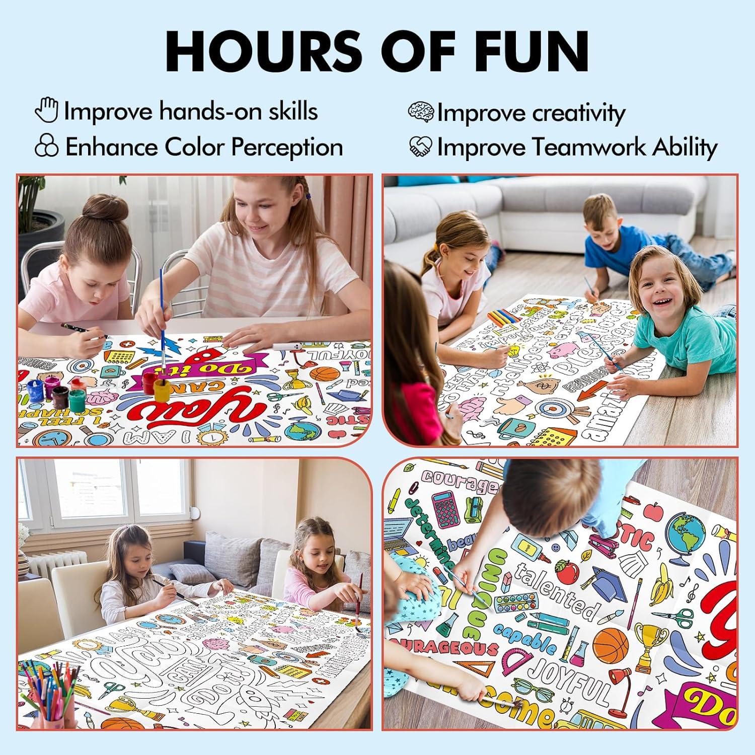 Mantel para Colorear Motivacional JellyPanda 180x60 cm