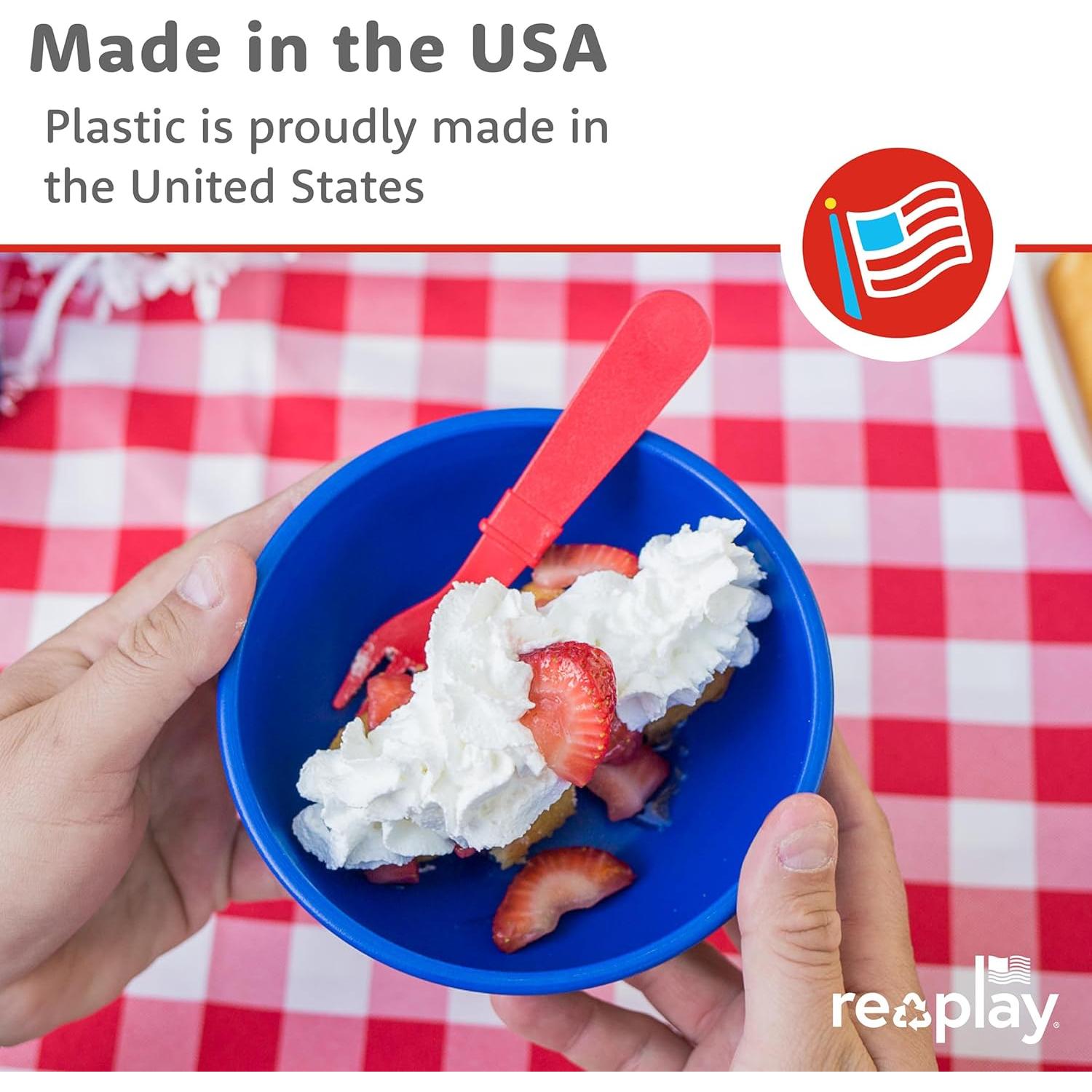 Juego de Utensilios para Niños Re-Play - 8 Piezas Azul 14.7 cm