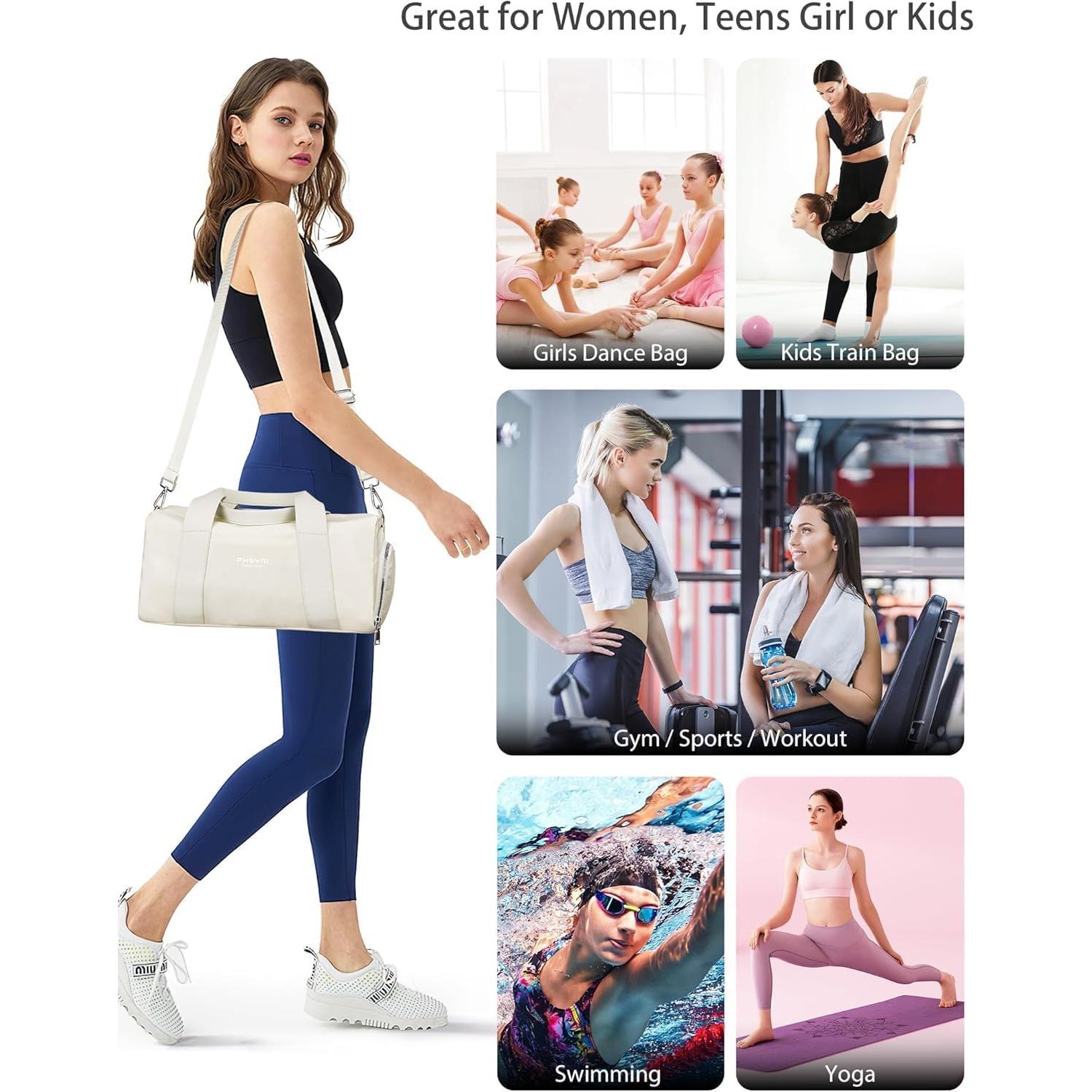 Bolsa de Gimnasio Compacta PHSYNI Beige 40.6x19.1x20.3cm