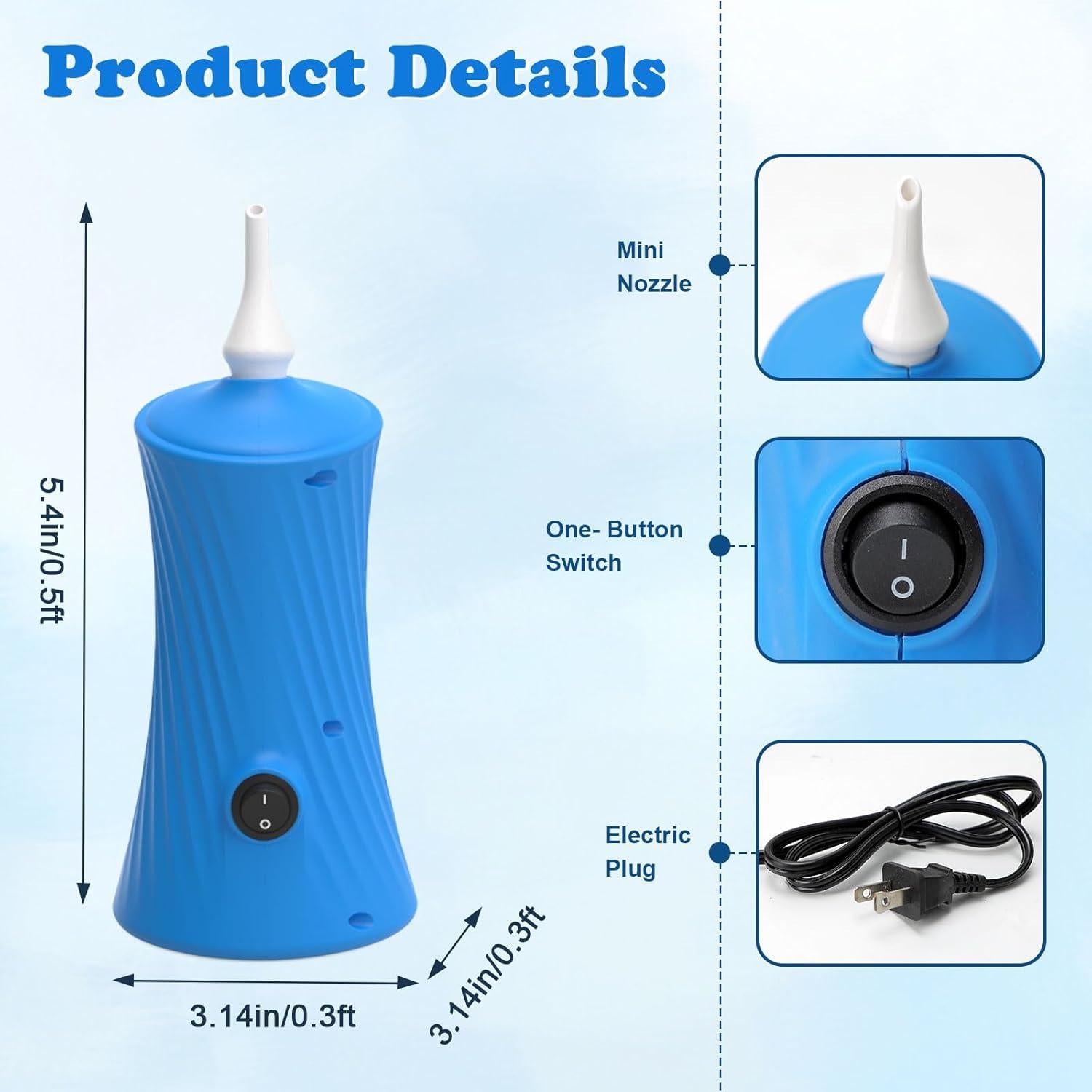 Bomba de Globo Eléctrica AXHJ 0.27kg para Fiestas y Decoraciones