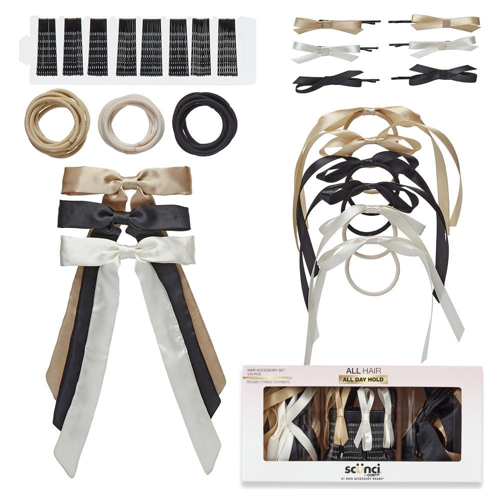 Set de Accesorios para el Cabello Scunci 125 Piezas Neutro