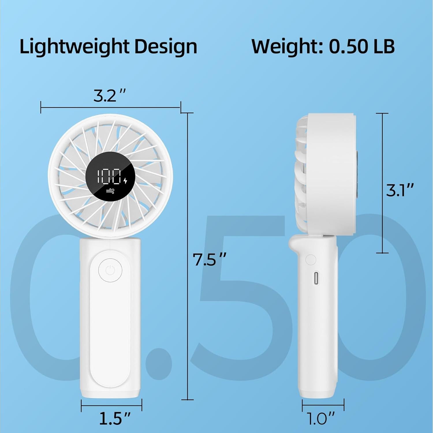 Ventilador Portátil Peiyuu M12 3 en 1 Recargable USB