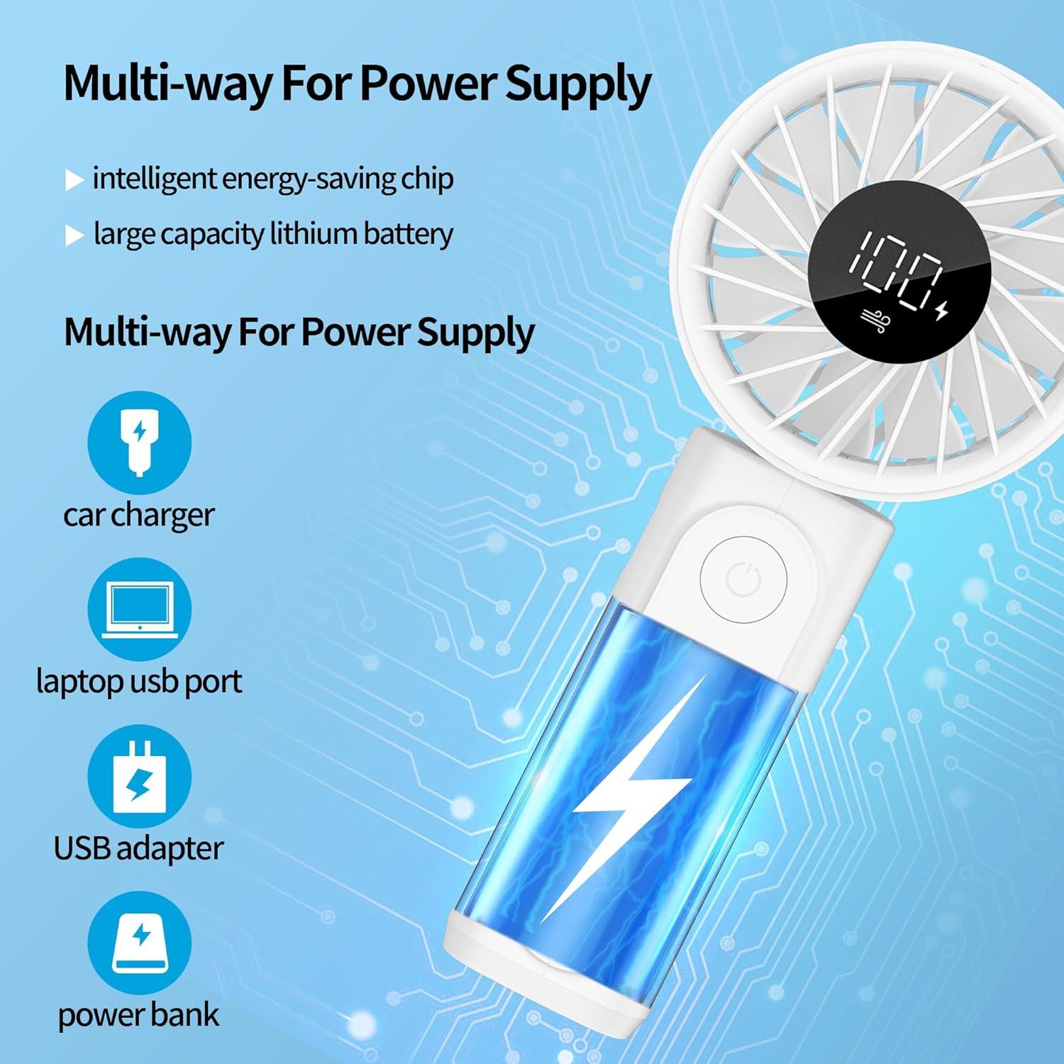 Ventilador Portátil Peiyuu M12 3 en 1 Recargable USB