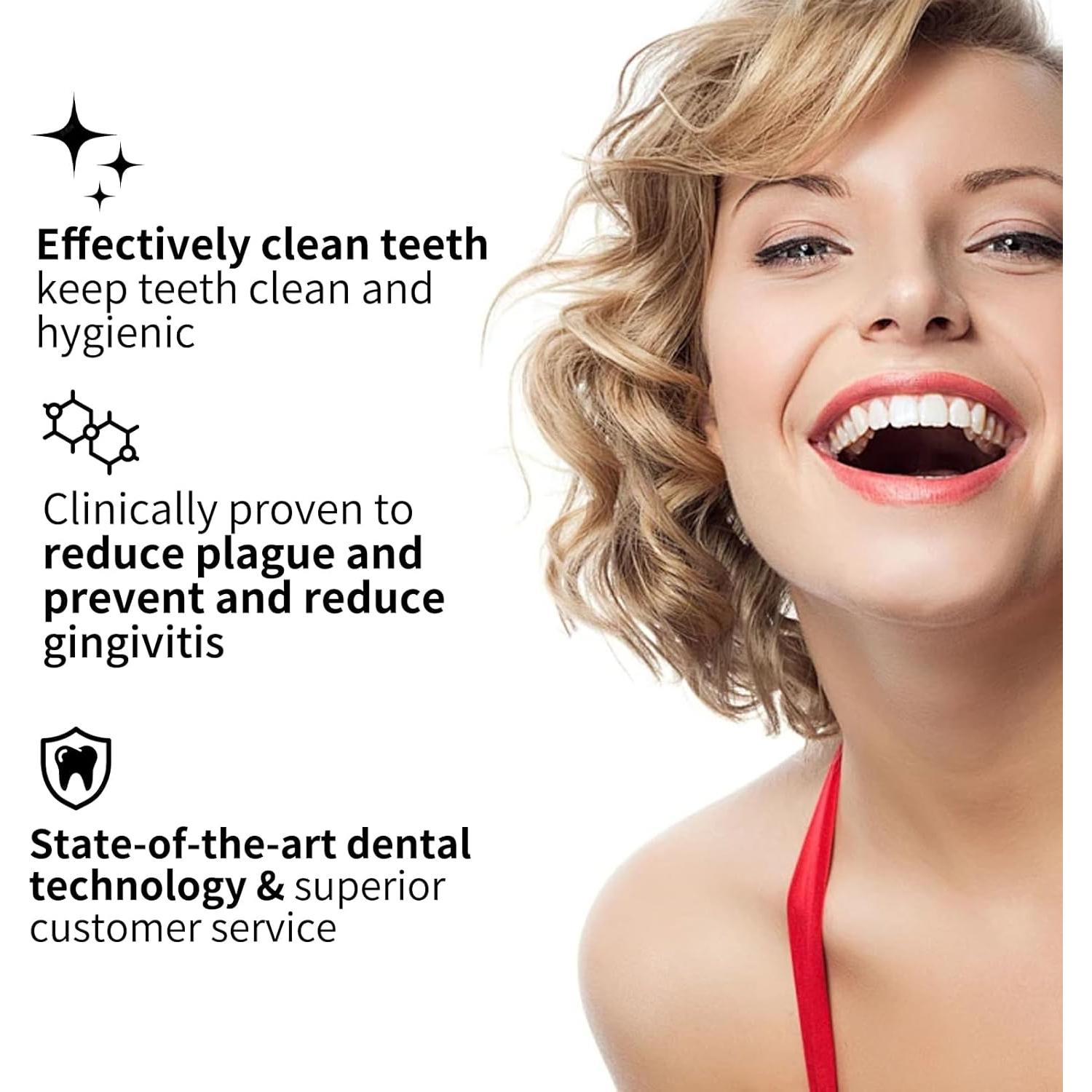 Cepillo de Dientes Eléctrico Seapeoa con 10 Cabezas y Estuche