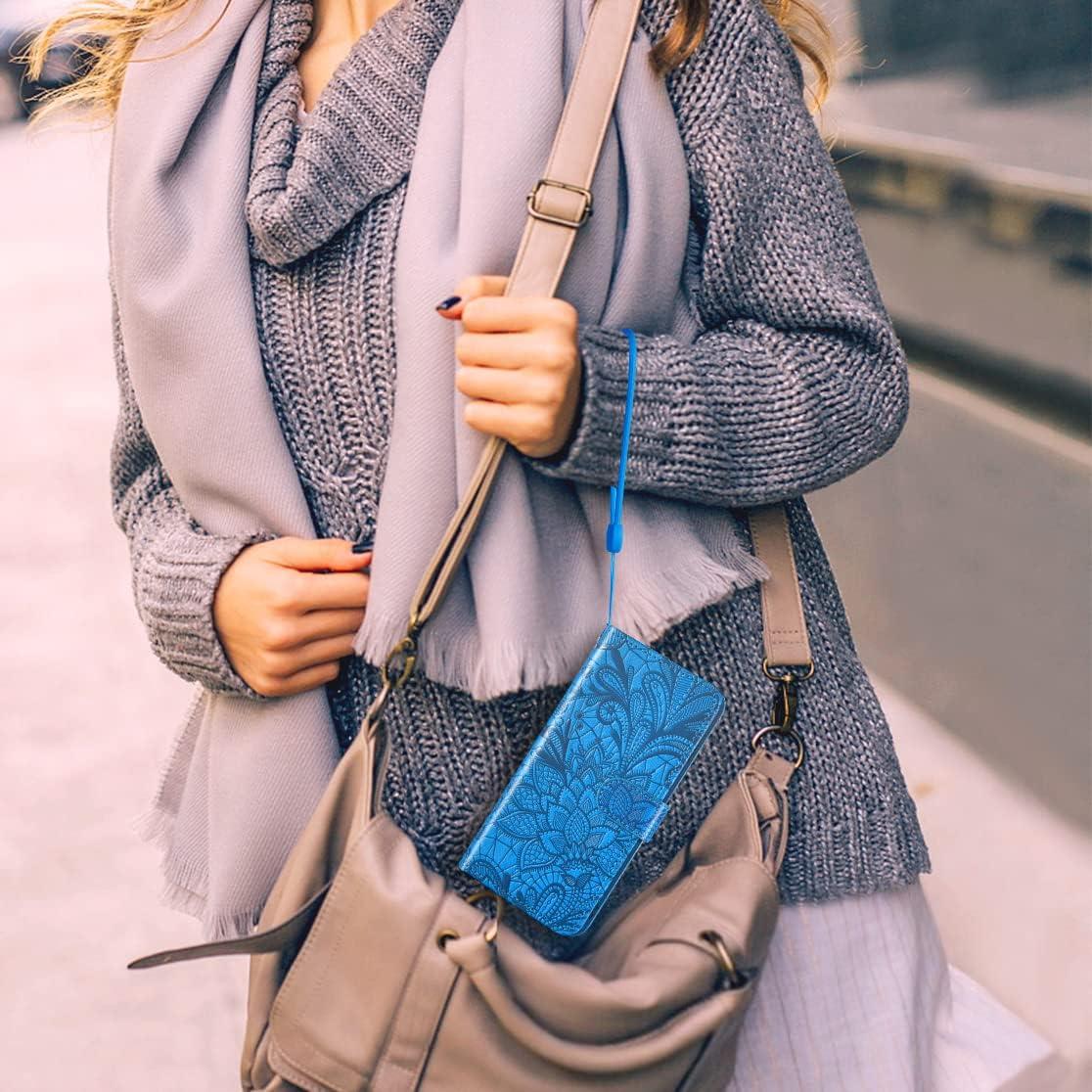 Funda de teléfono Asuwish para Cricket Icon 3/Splendor/AT&T Motivate 2 con protector de pantalla y billetera