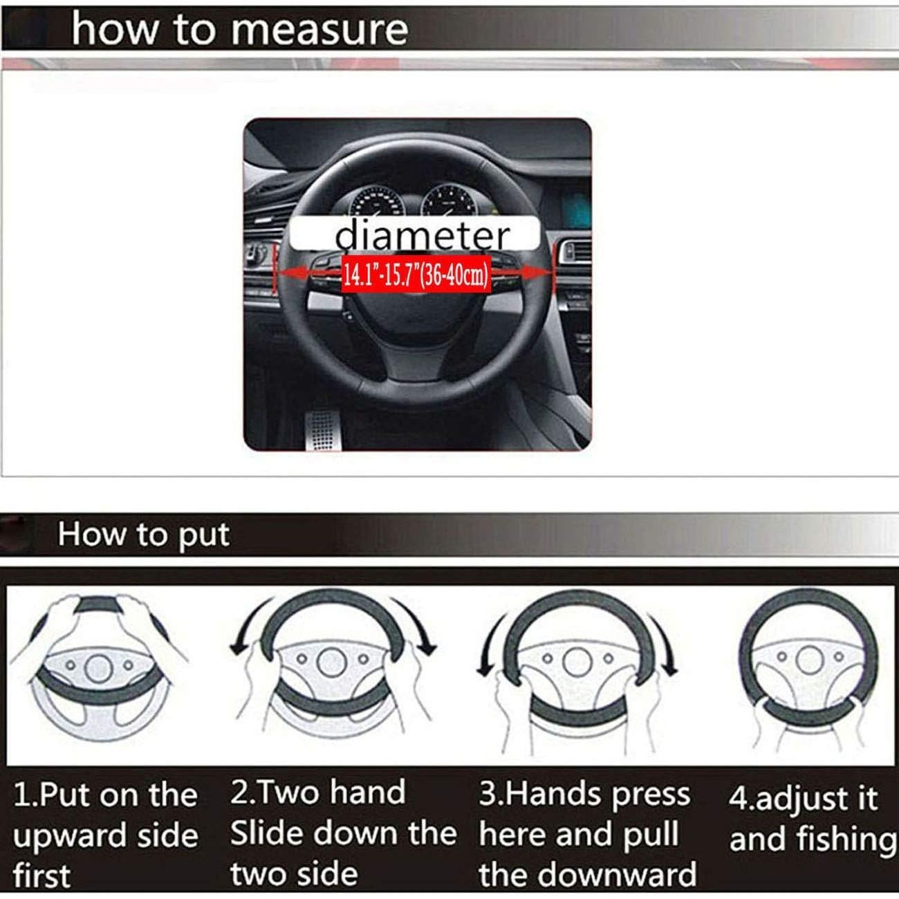 Cubierta de Volante de Piel Sintética IXITON Leopardo - Set 3 Piezas