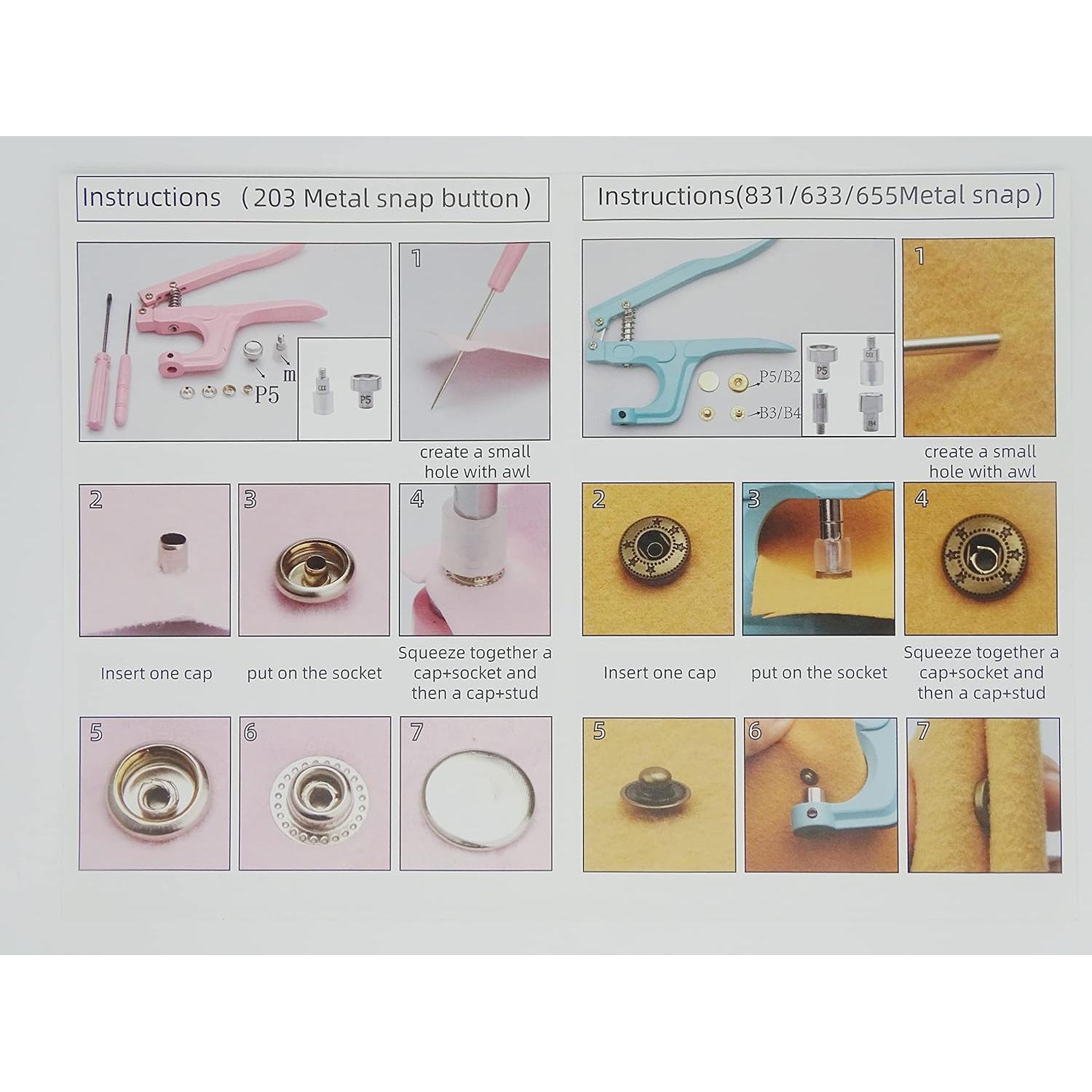 Kit de Broches de Costura Ryanwujiji con Alicates y 160 Piezas