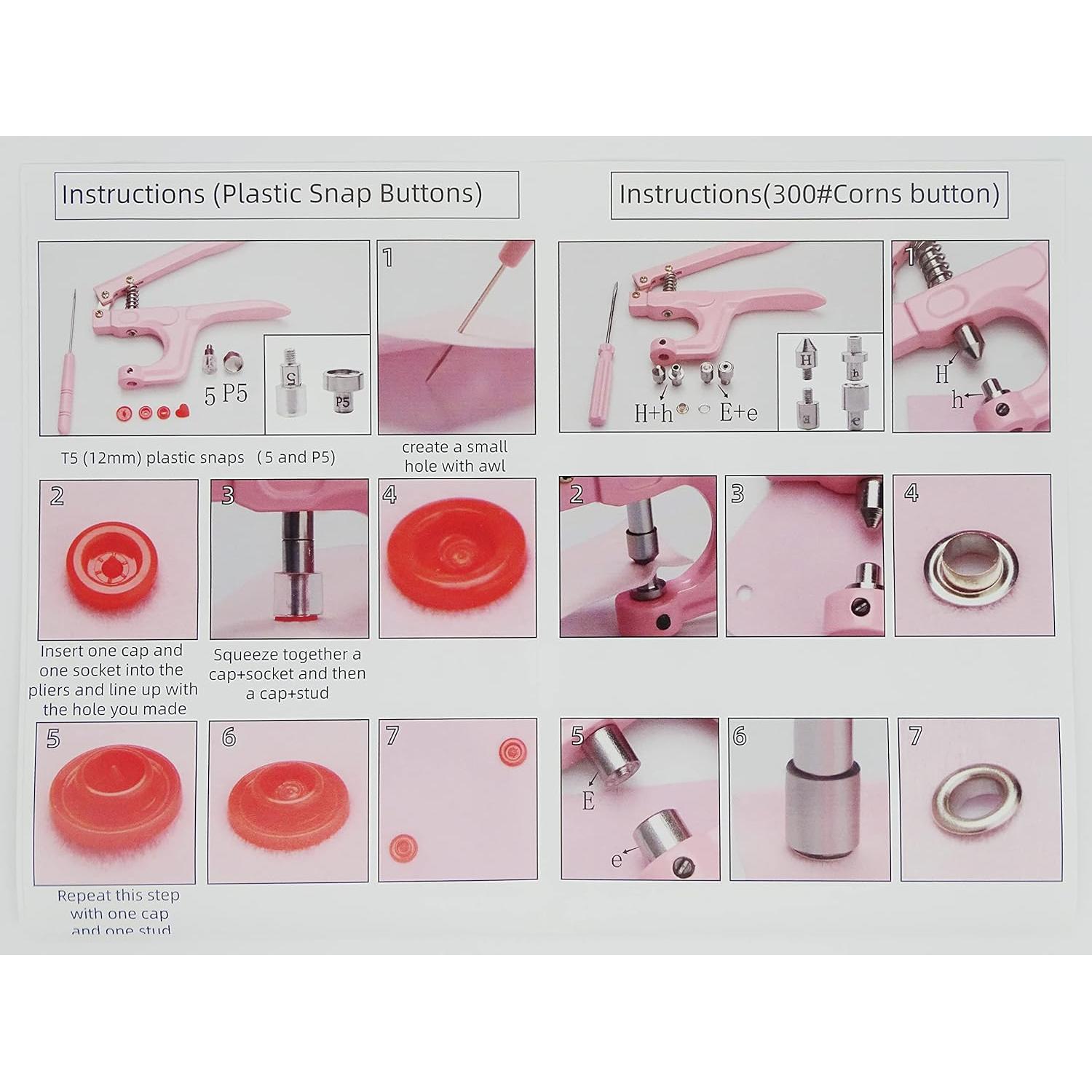 Kit de Broches de Costura Ryanwujiji con Alicates y 160 Piezas