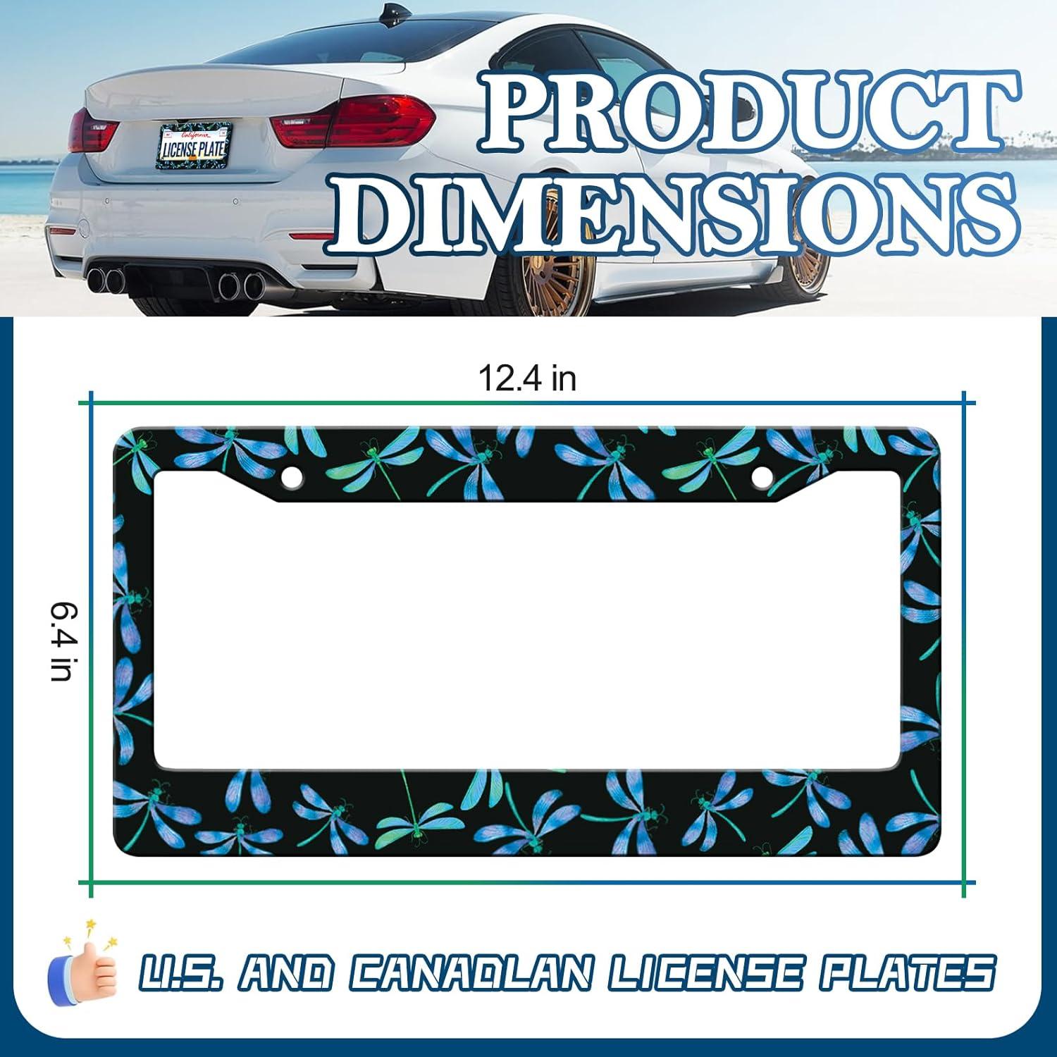 Marco de Placa de Matrícula LIN KANG Dragón Azul - Paquete de 2