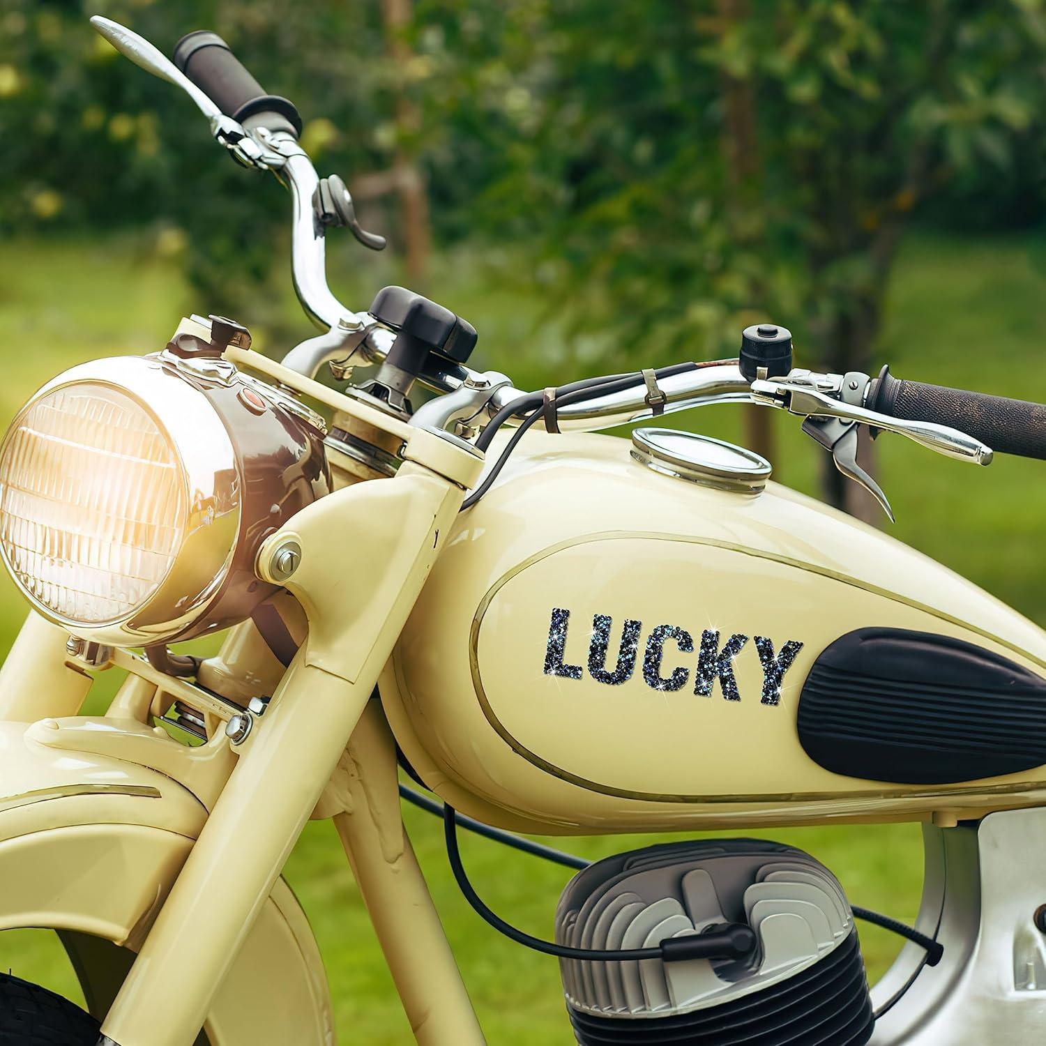 Stickers Letras Rhinestone Locacrystal 34Pcs 4cm Negro