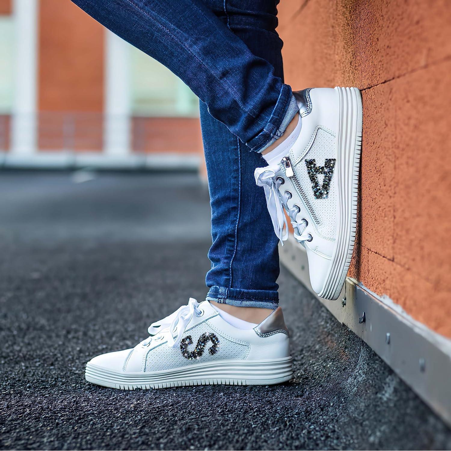 Stickers Letras Rhinestone Locacrystal 34Pcs 4cm Negro