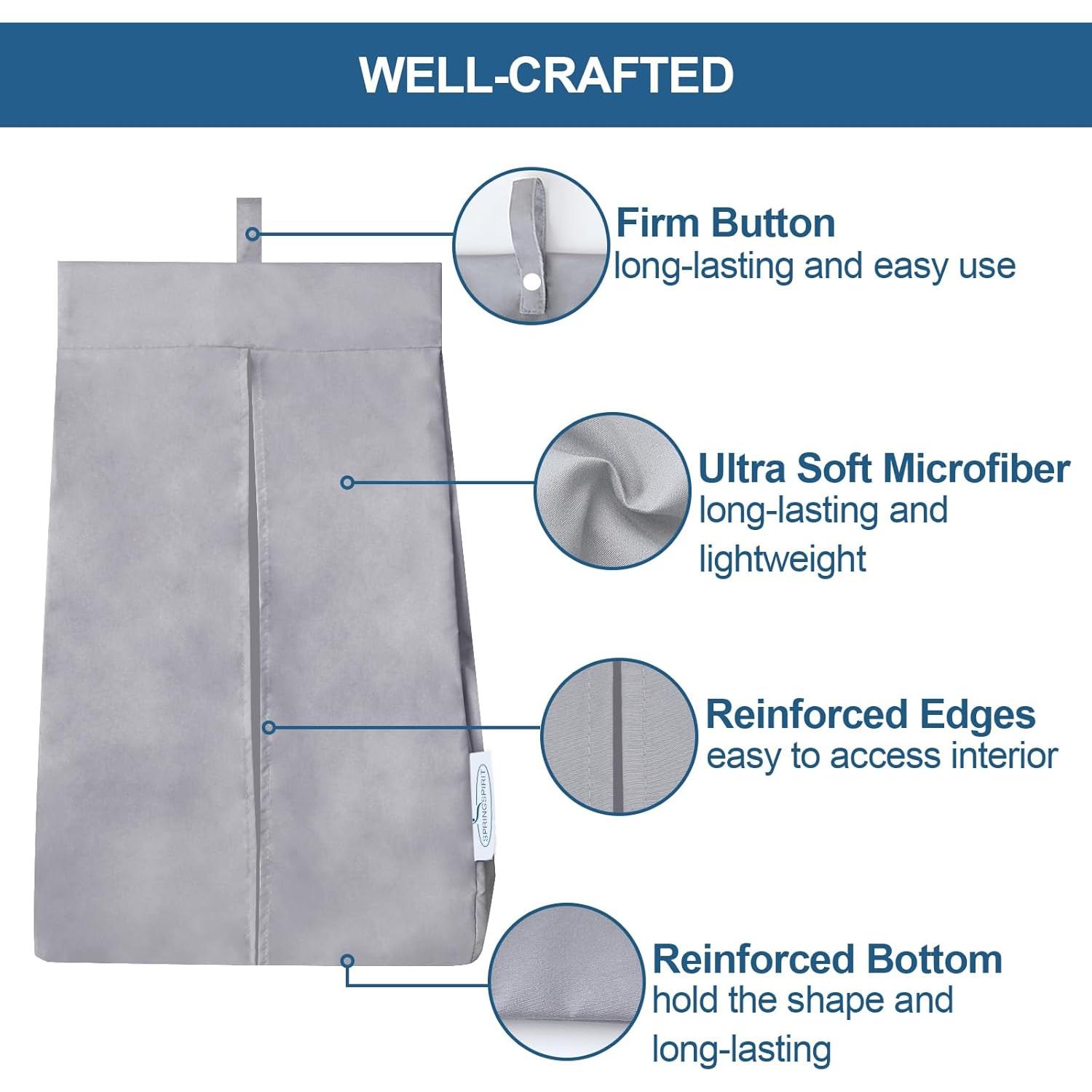 Organizador de Pañales SPRINGSPIRIT Gris Portátil y Lavable