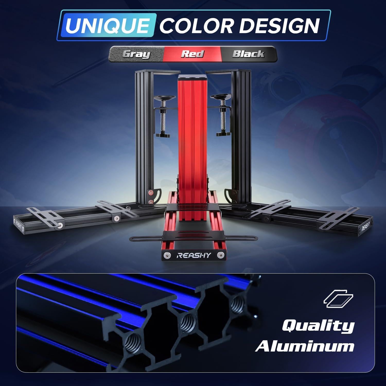 Soporte Reashy Hotas para Joystick de Aluminio Negro