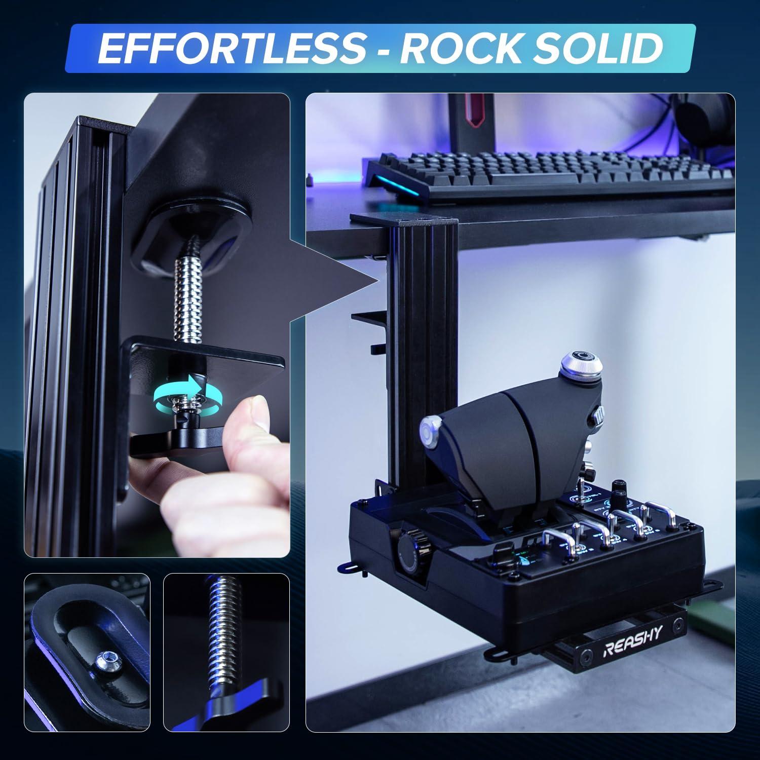 Soporte Reashy Hotas para Joystick de Aluminio Negro