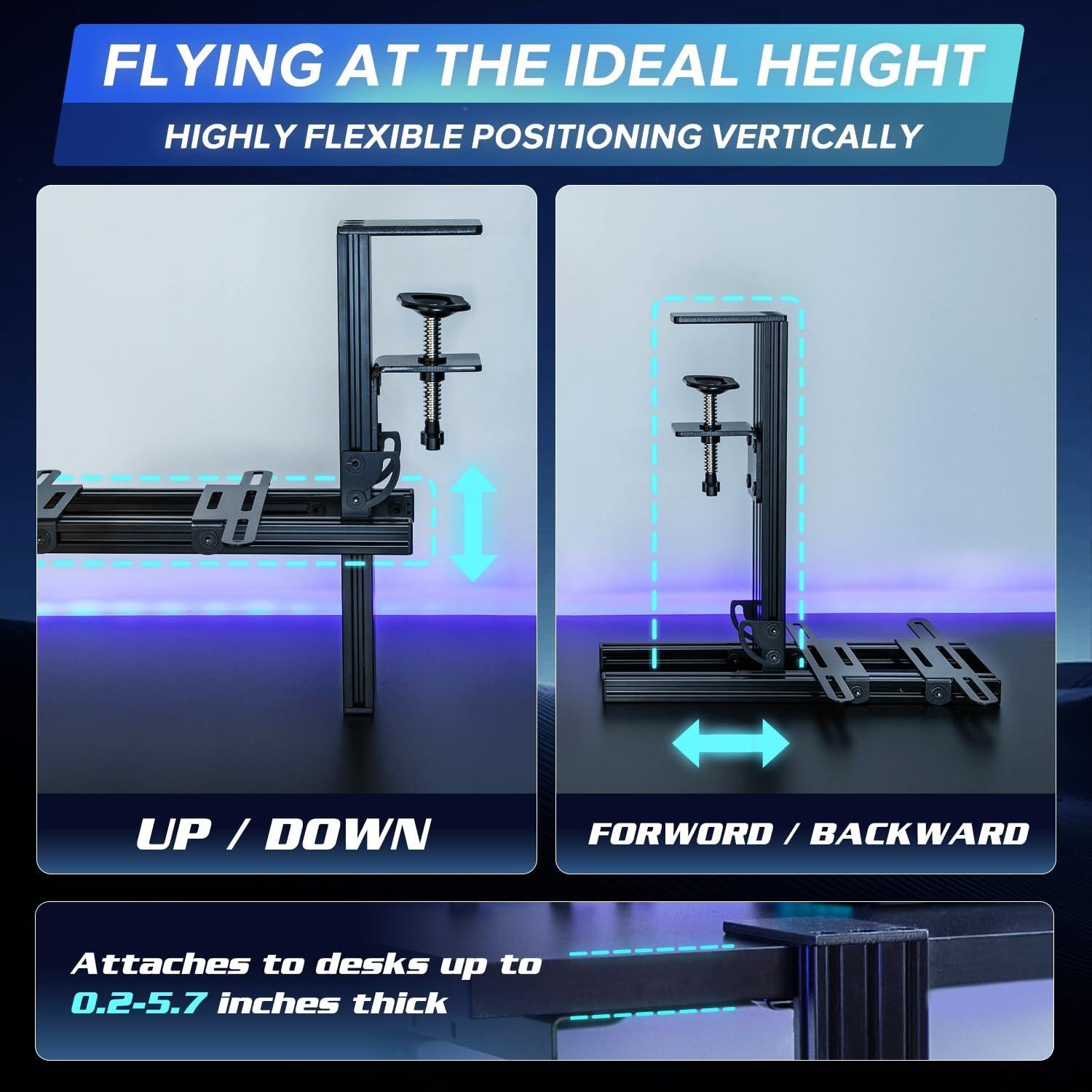 Soporte Reashy Hotas para Joystick de Aluminio Negro