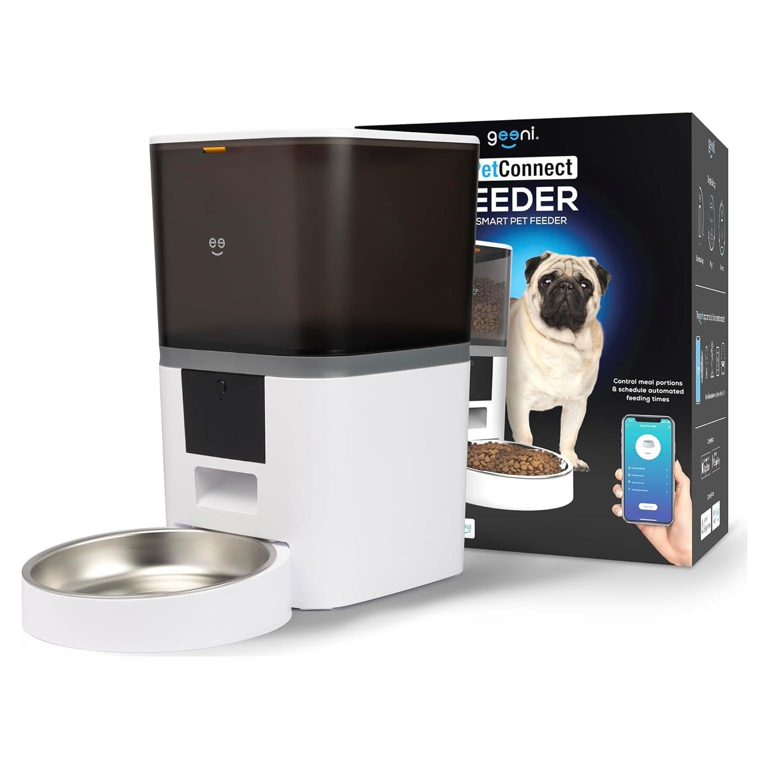 Comedero Inteligente Geeni 6L para Gatos y Perros - Blanco