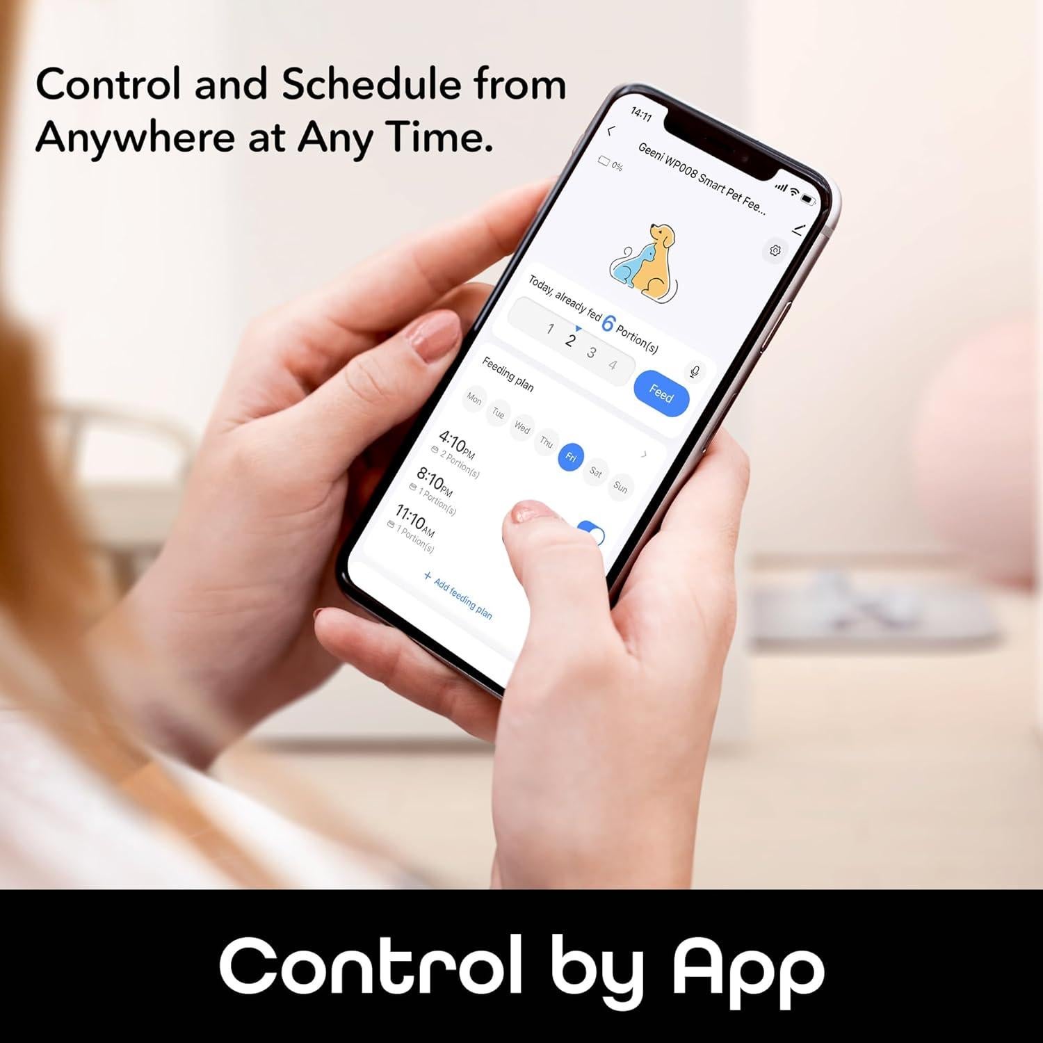 Comedero Inteligente Geeni 6L para Gatos y Perros - Blanco