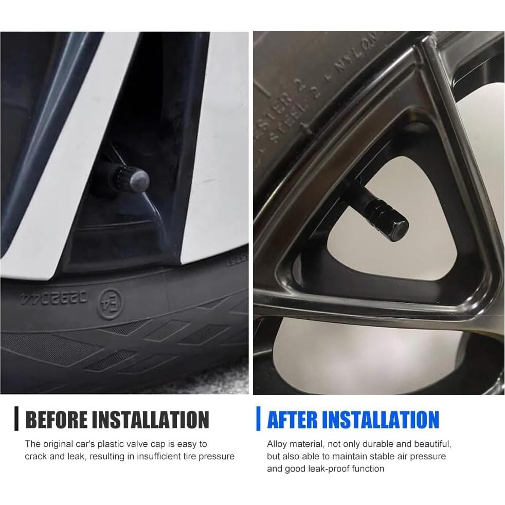 50 Tapones de Válvula de Neumático Z-oneMart Hexagonales