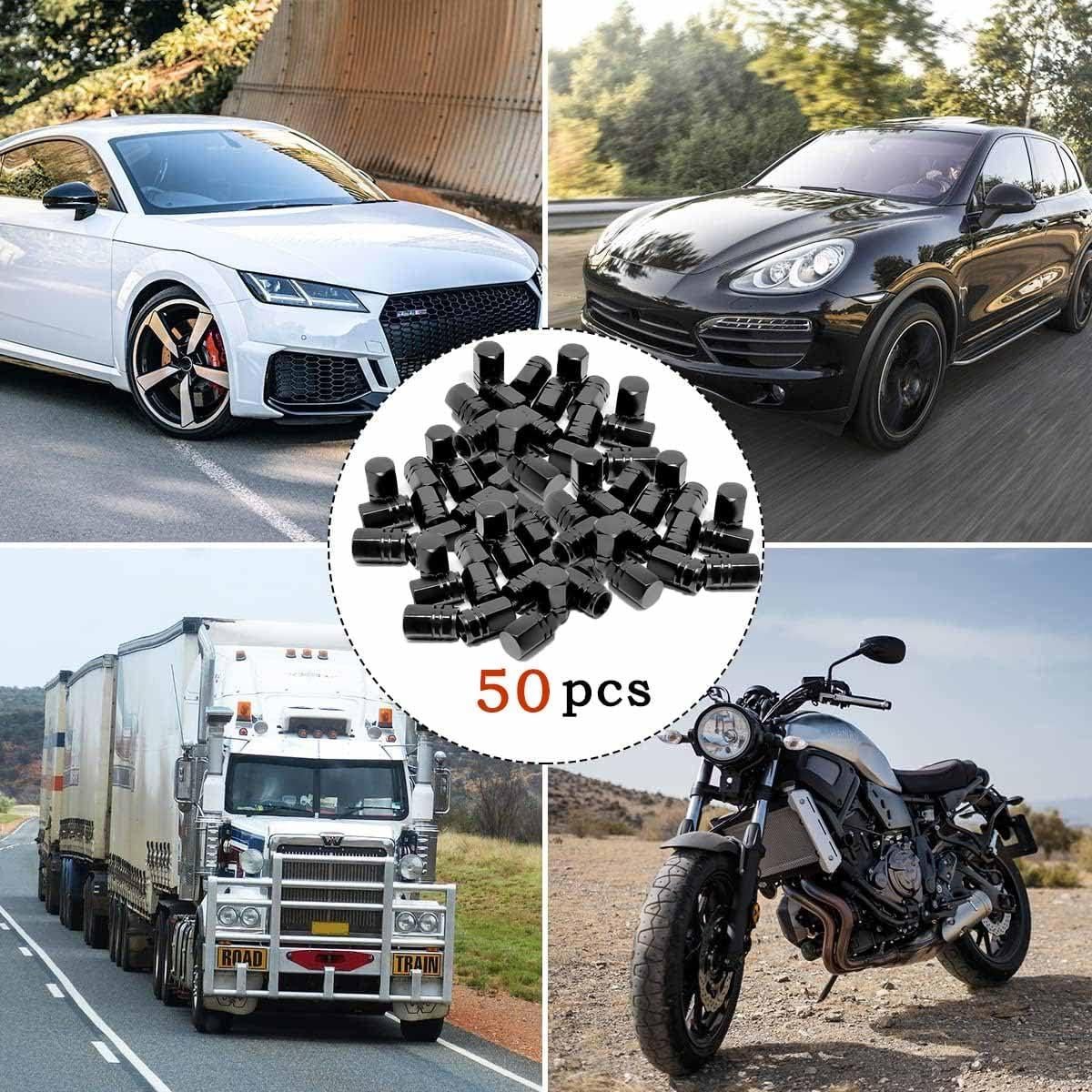 50 Tapones de Válvula de Neumático Z-oneMart Hexagonales