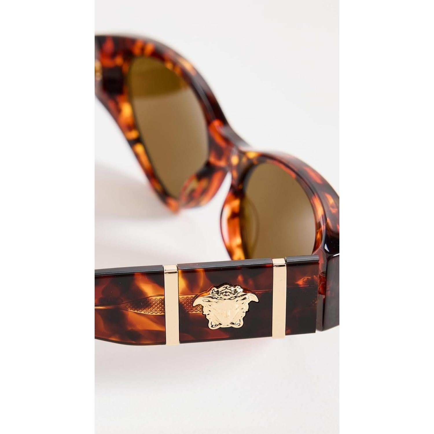 Gafas de sol de ojo de gato Versace para mujer Havana