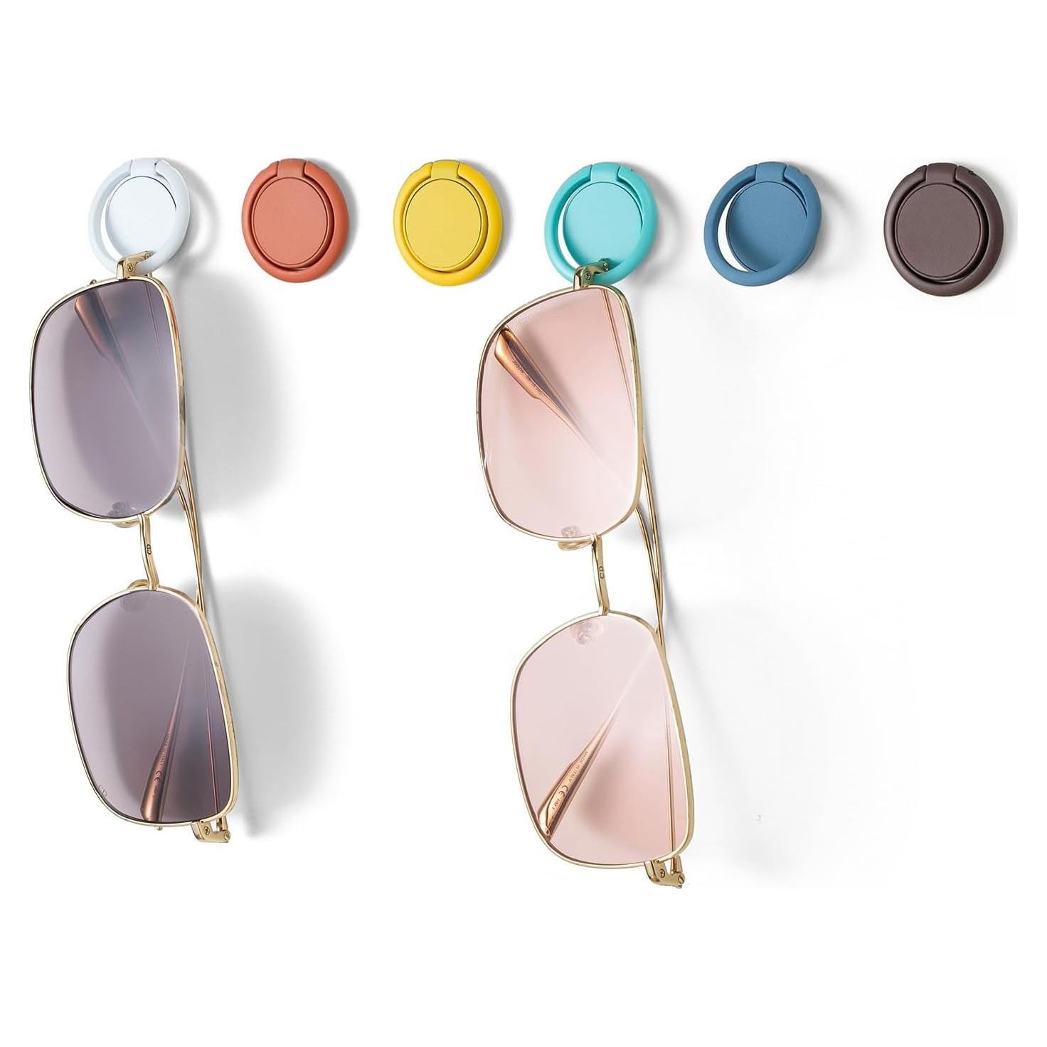 Organizador de Gafas de Sol Oaque 6 PCS Metal Adhesivo