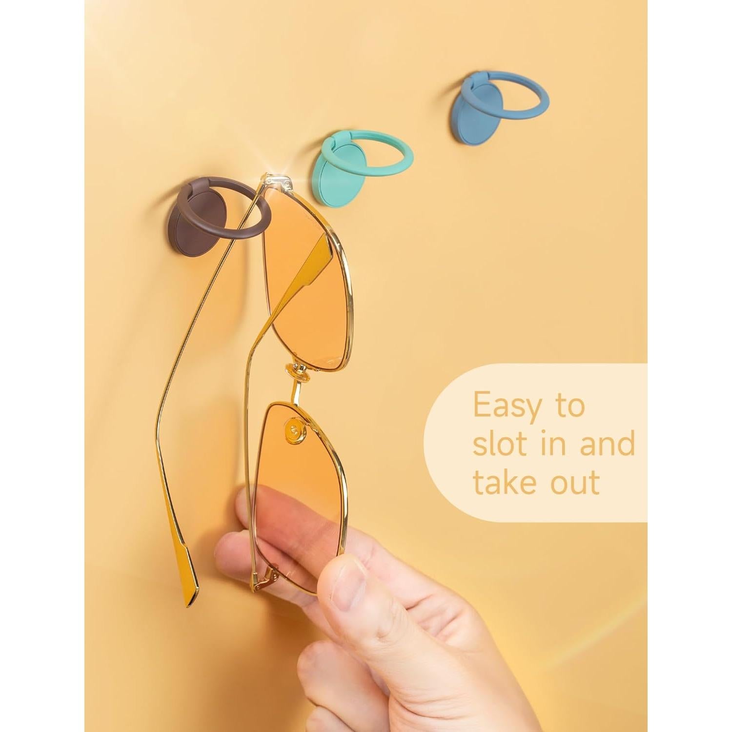 Organizador de Gafas de Sol Oaque 6 PCS Metal Adhesivo